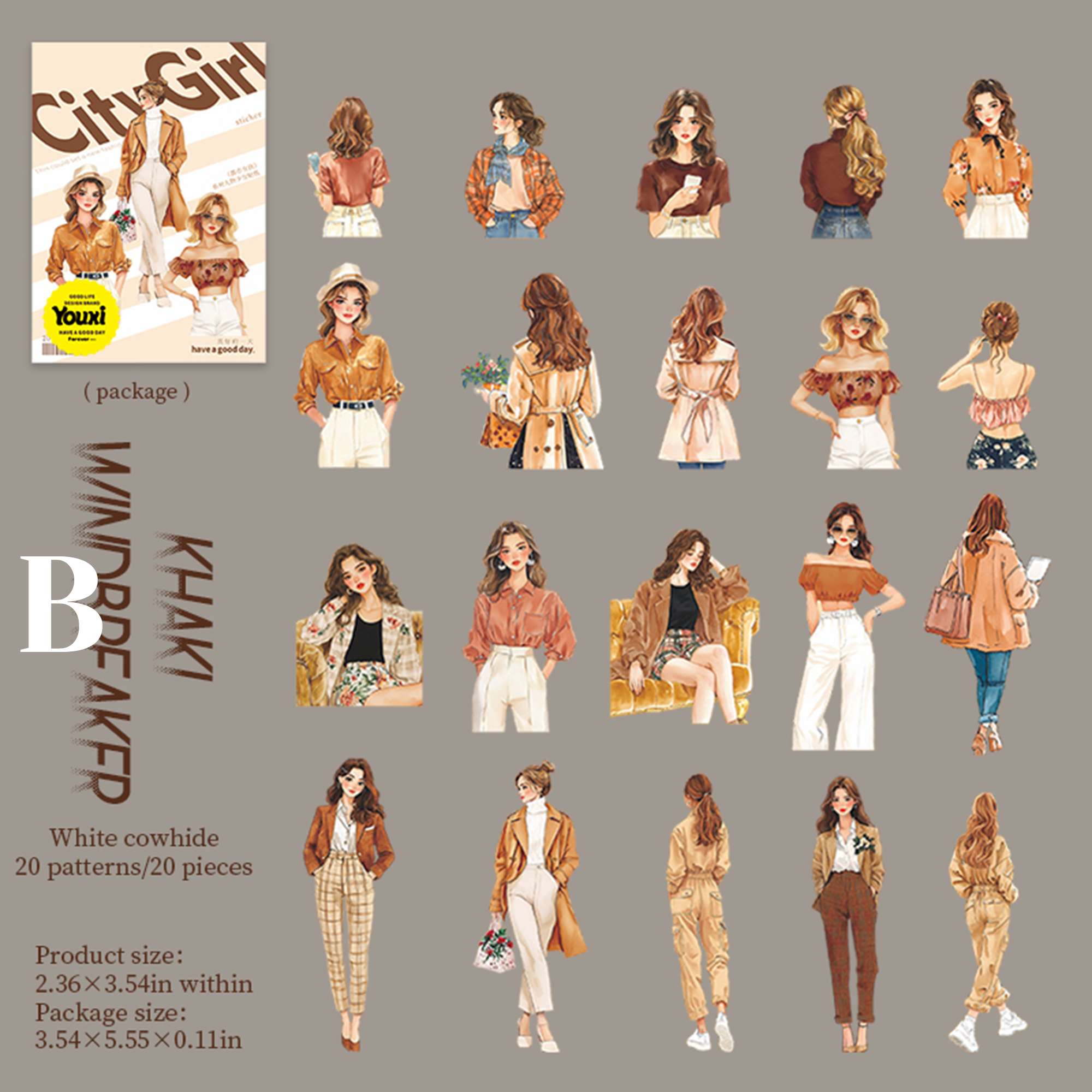 Urban Girl Paper Sticker