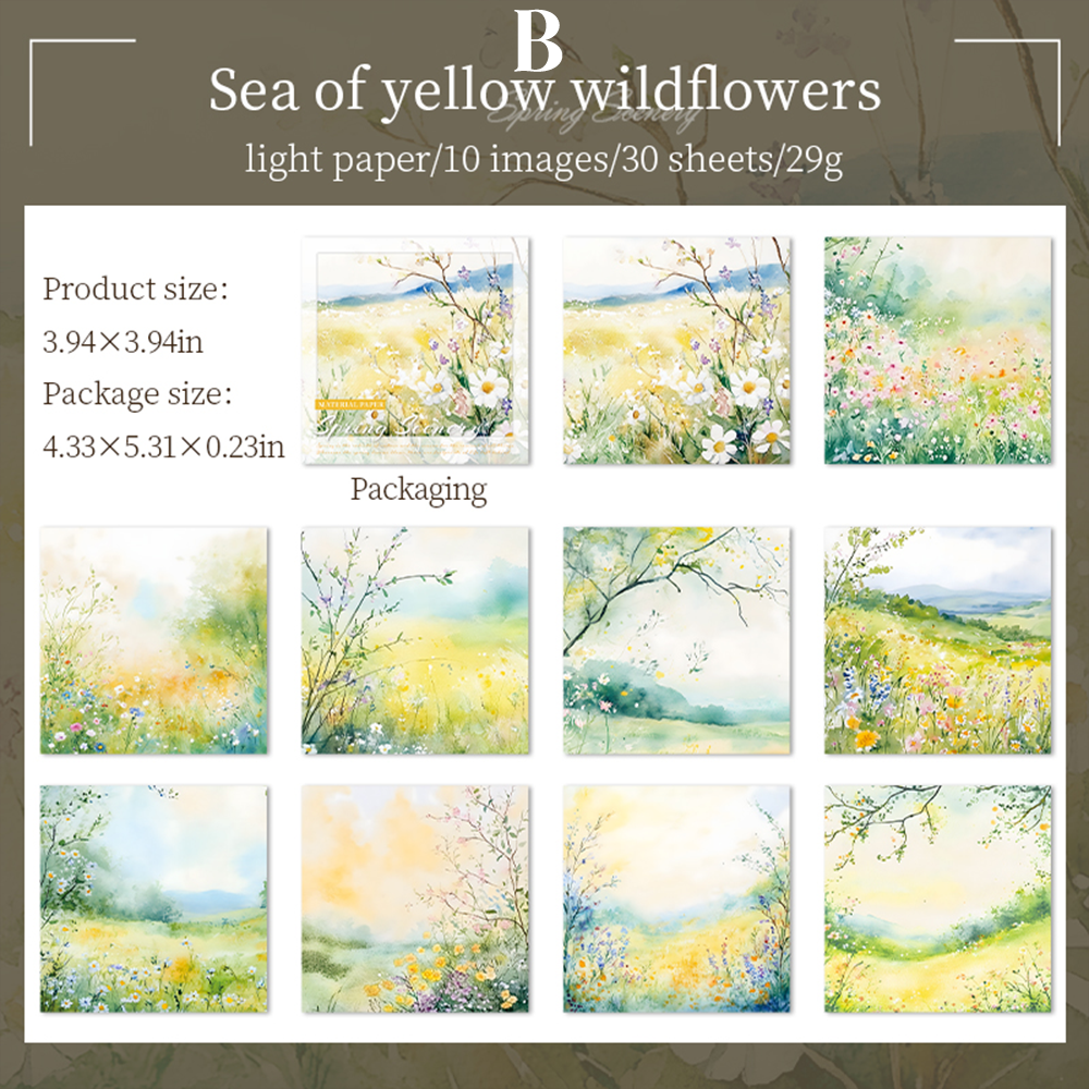 Spring Scenery Scrapbooking Paper