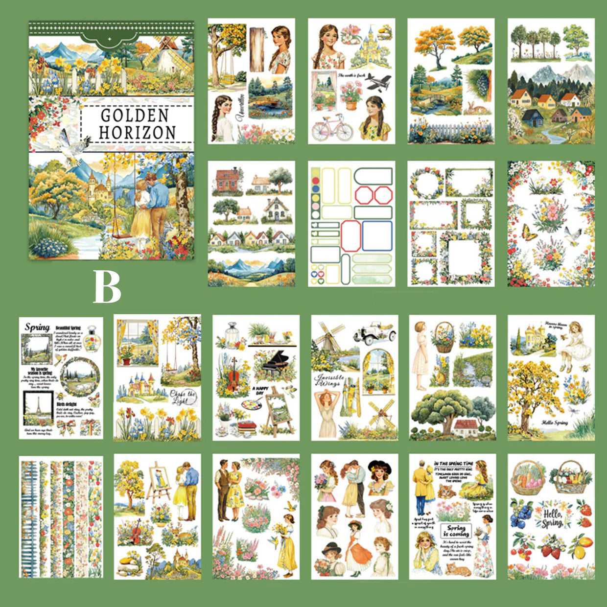 Vintage Sticker Book Vol.19 - Golden Horizon