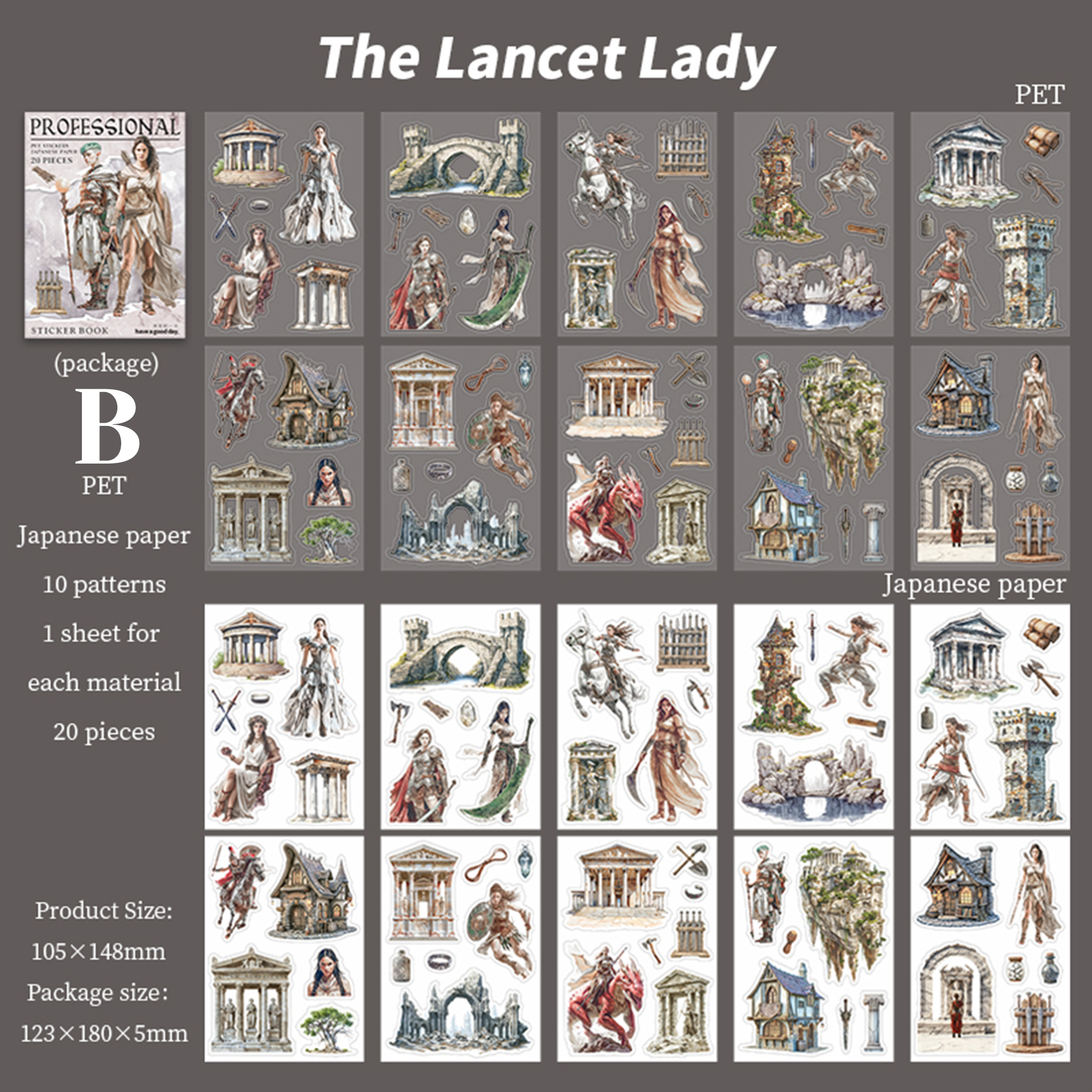 Fantasy Professional Notes Sticker Book