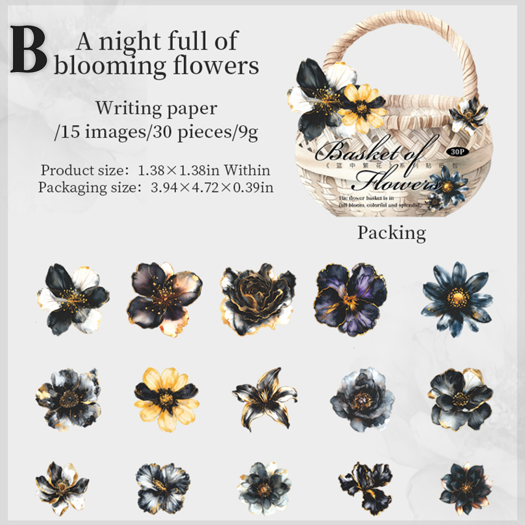 Basket of Flowers Sticker