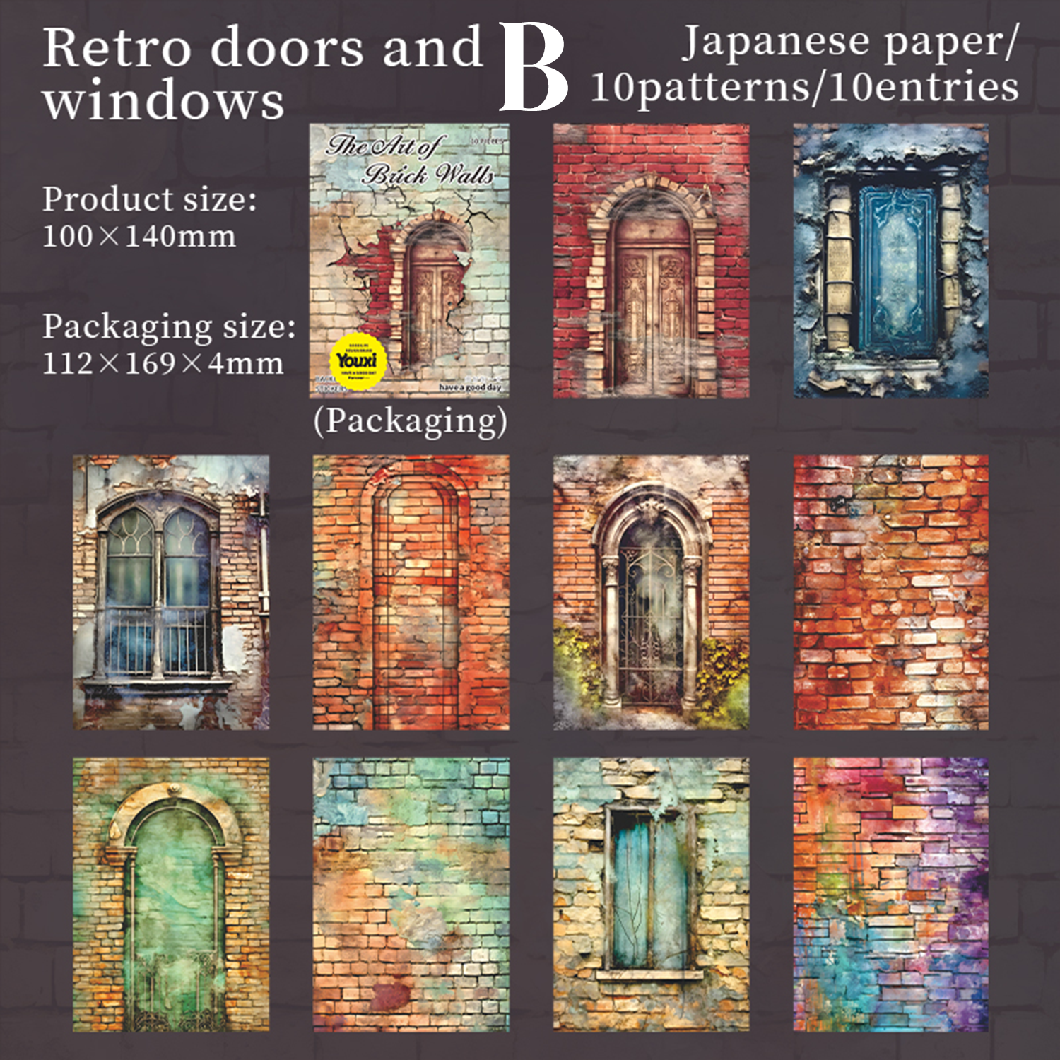 The Art of Brick Walls Washi Sticker