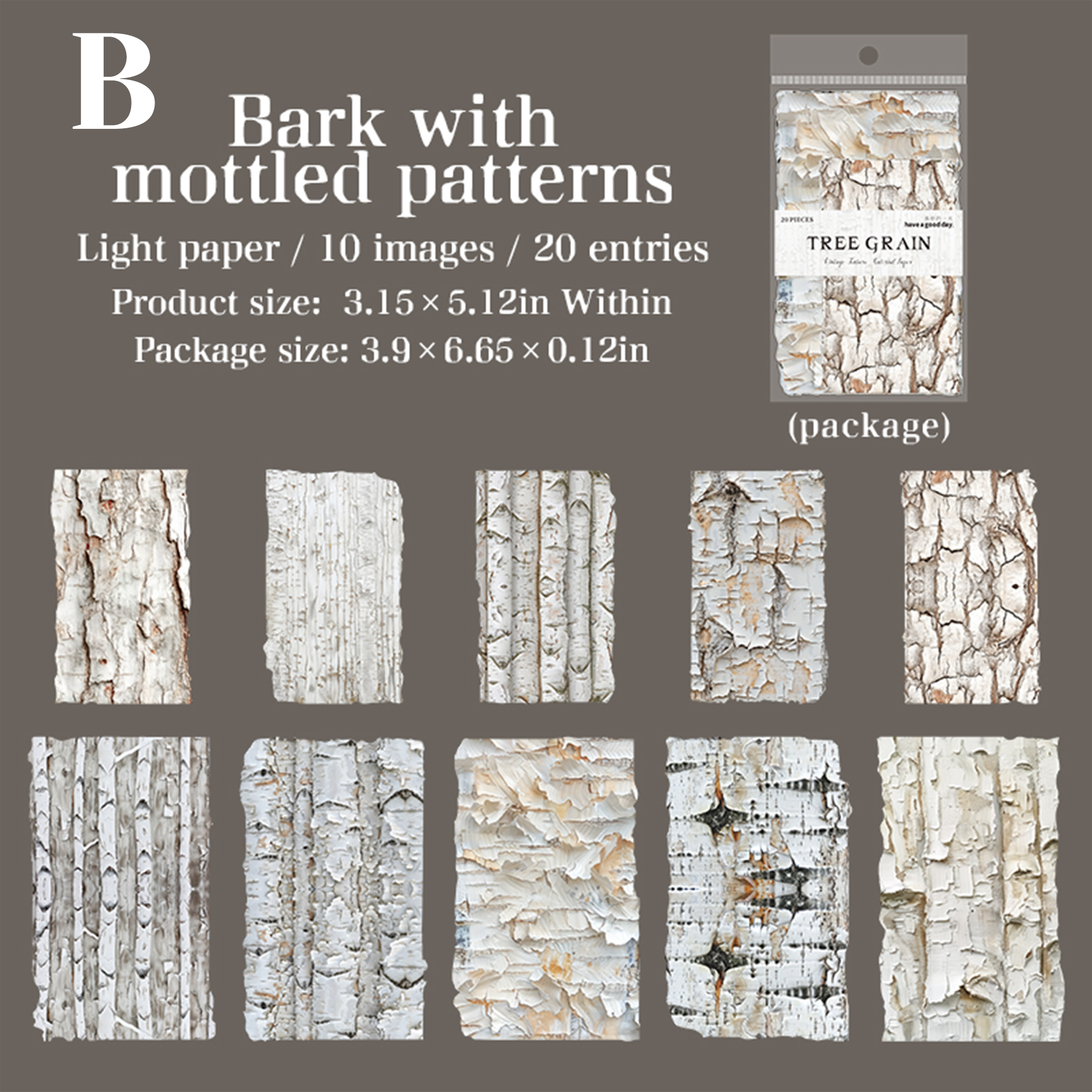 Tree Pattern Marks Scrapbooking Paper