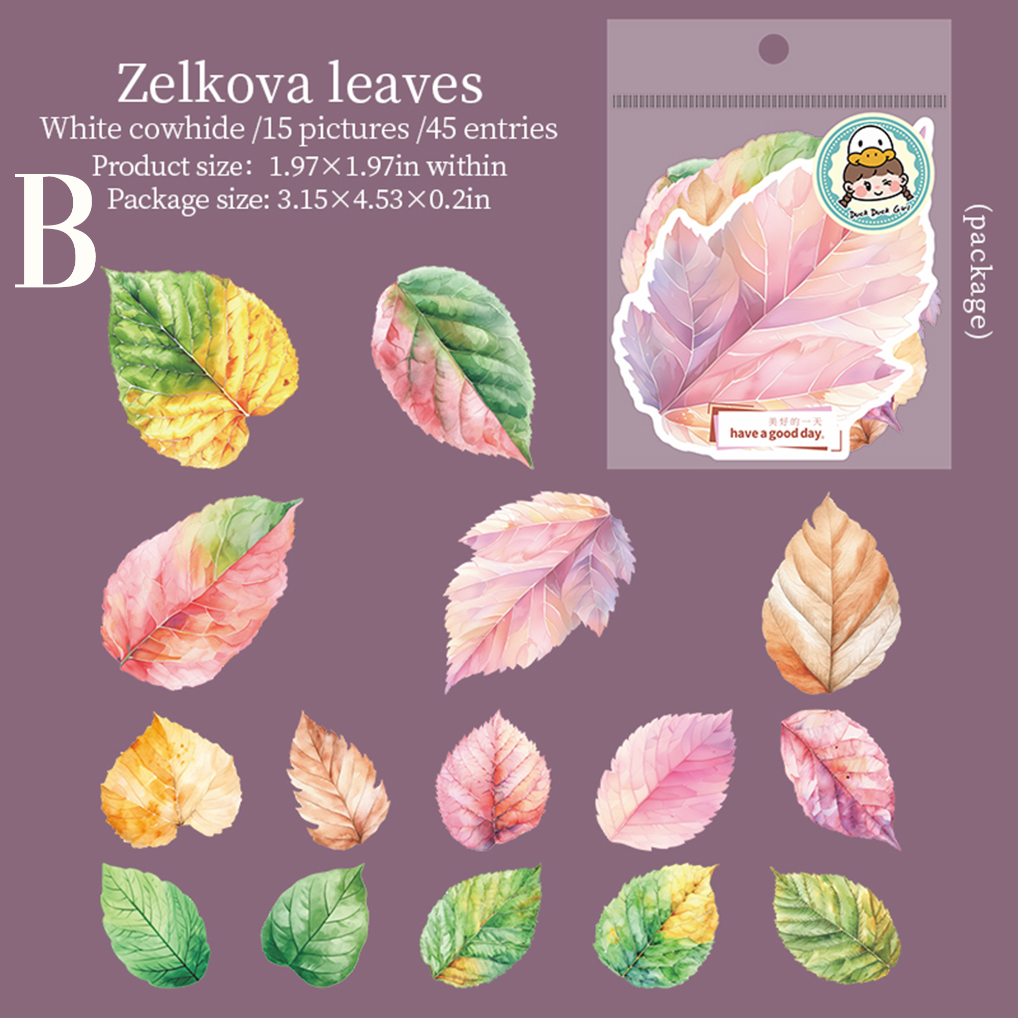 A leaf Paper Sticker