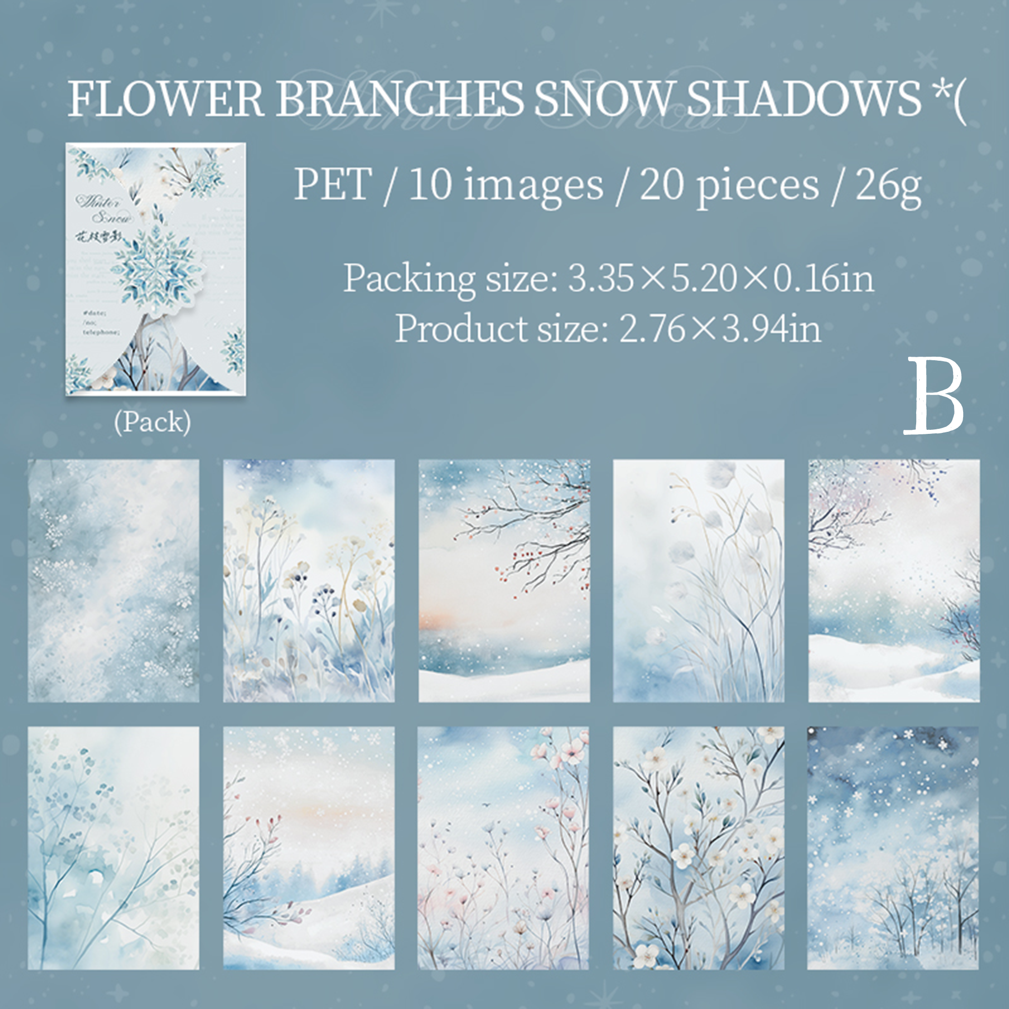 A Snow in Winter PET Sticker