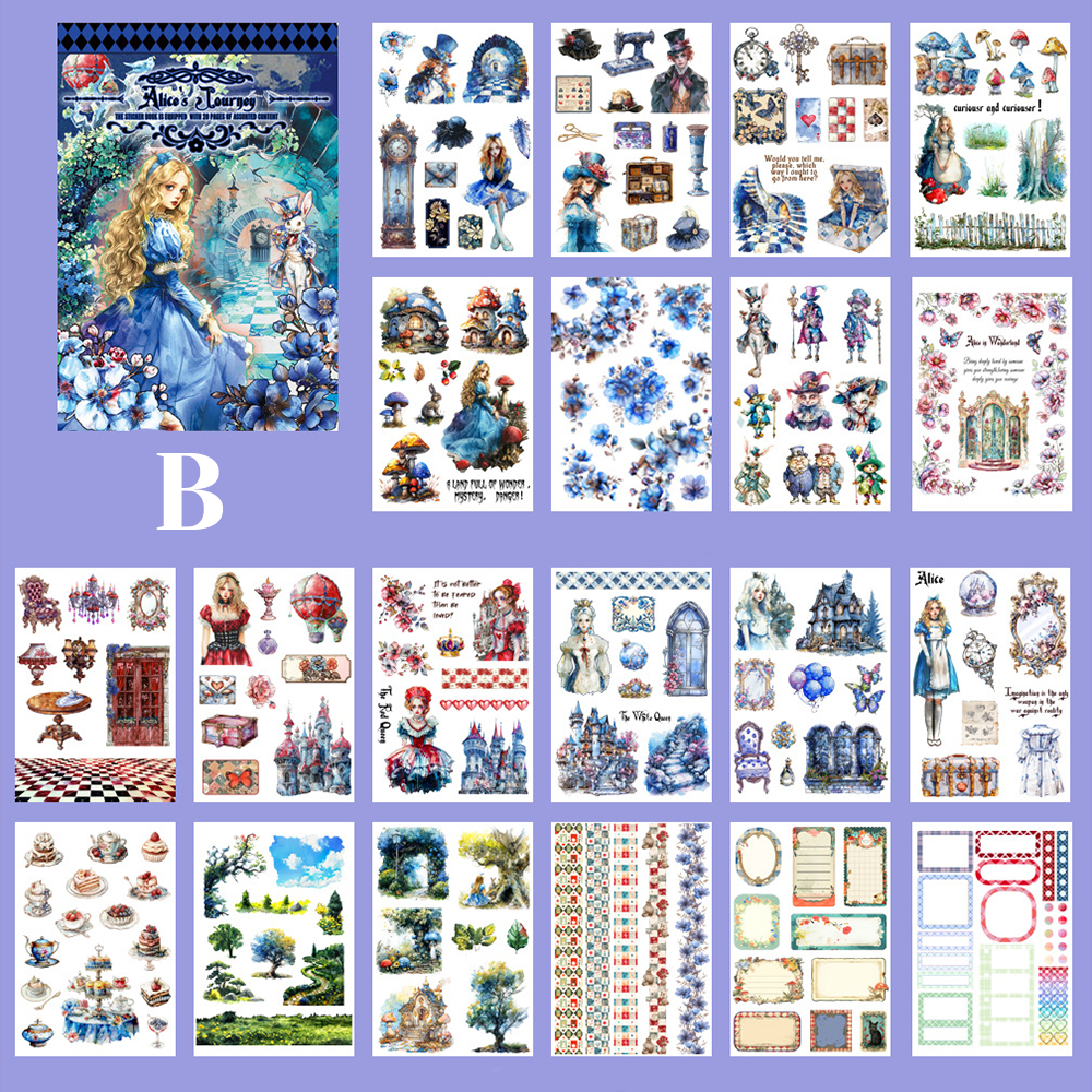 Vintage Sticker Book Vol.9 - Alice's Journey