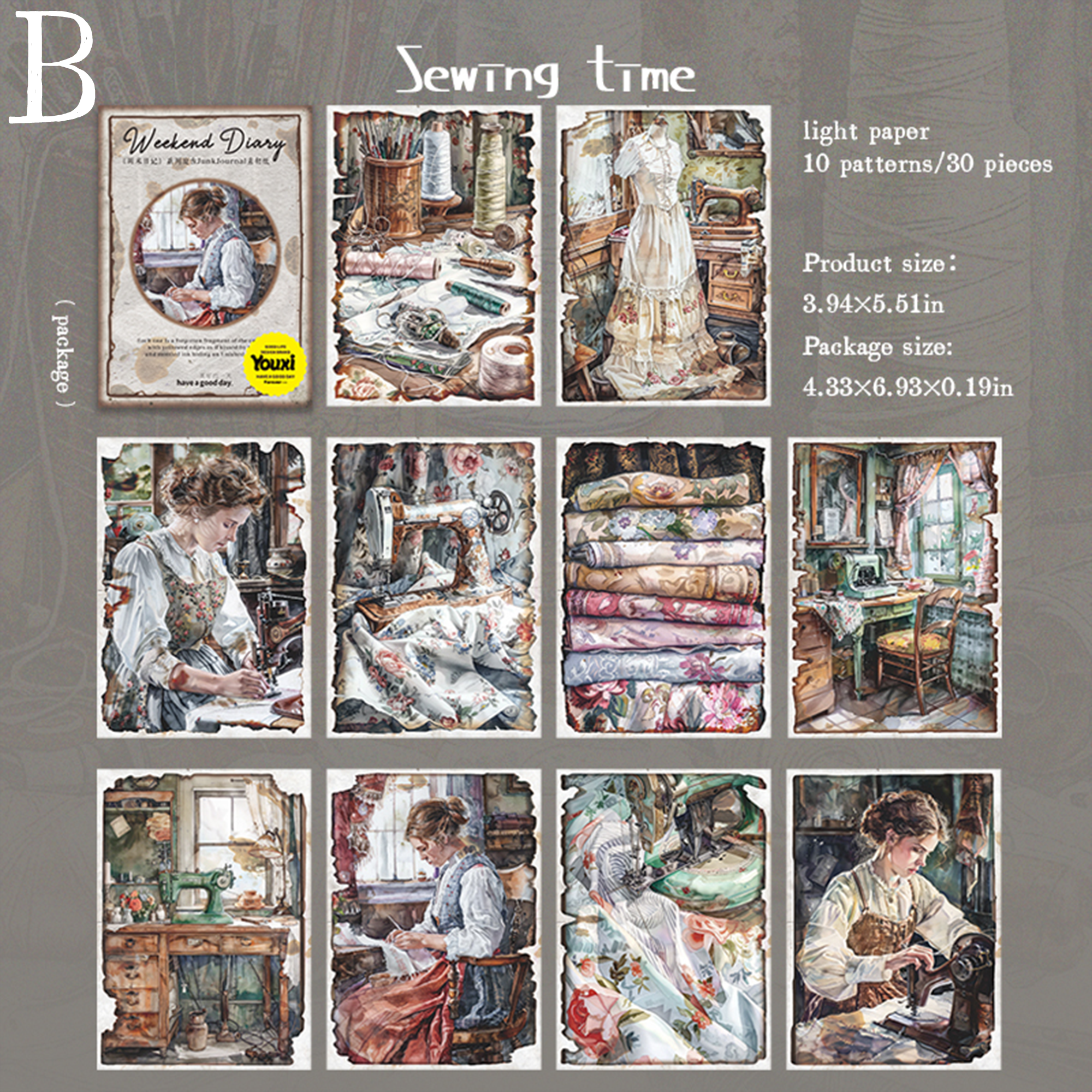 Weekend Diary Scrapbooking Paper