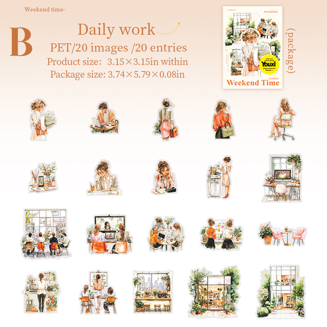 Weekend Time PET Sticker