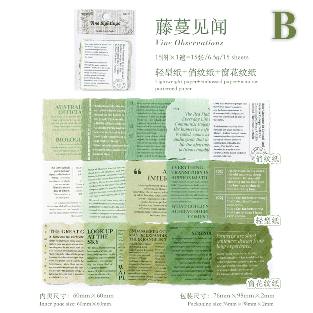 Thoughts Letter Series Scrapbooking Paper