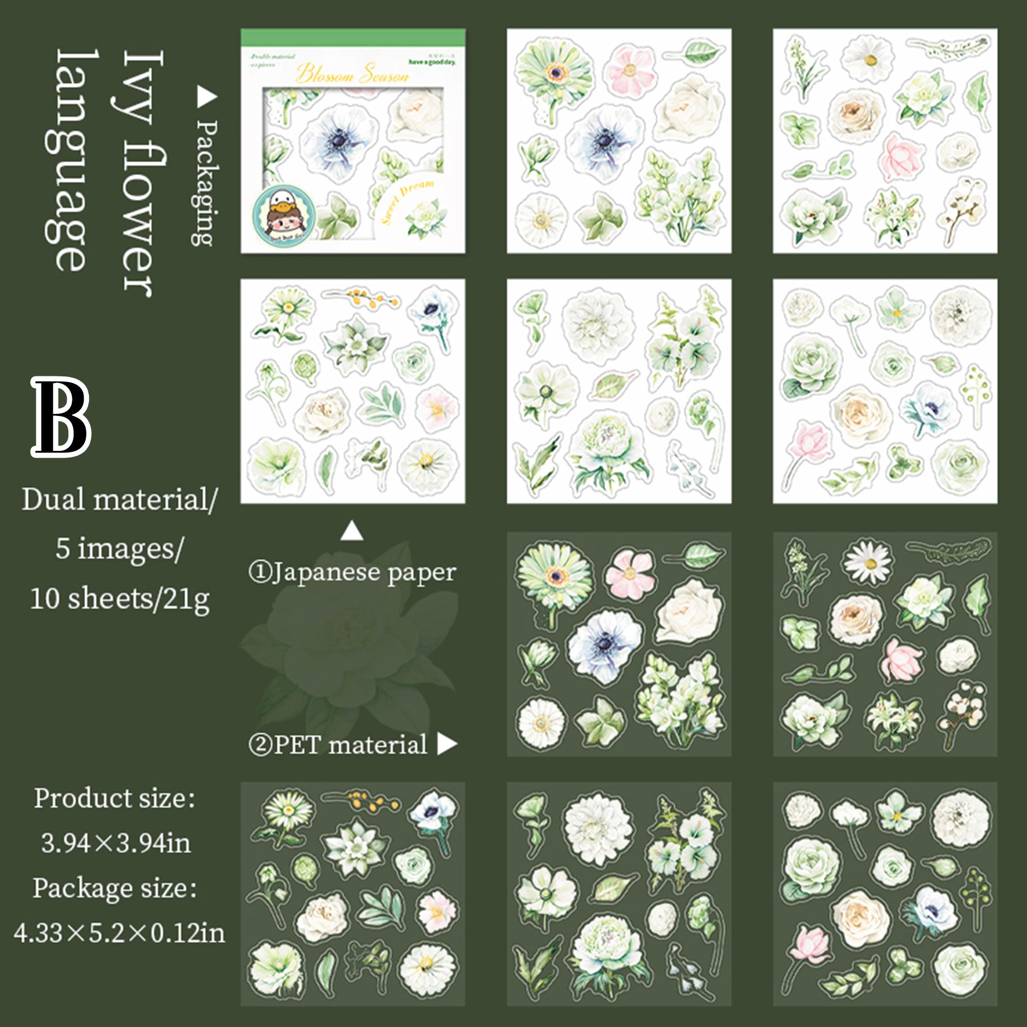 Flower Season Sweet Dream PET Sticker