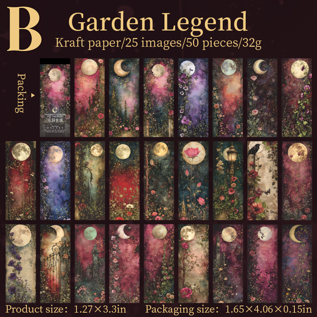 Moon Shadow Gilded Scrapbooking Paper