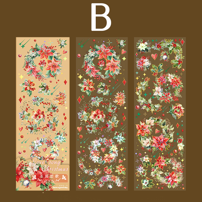 Christmas Carol Laser Stickers