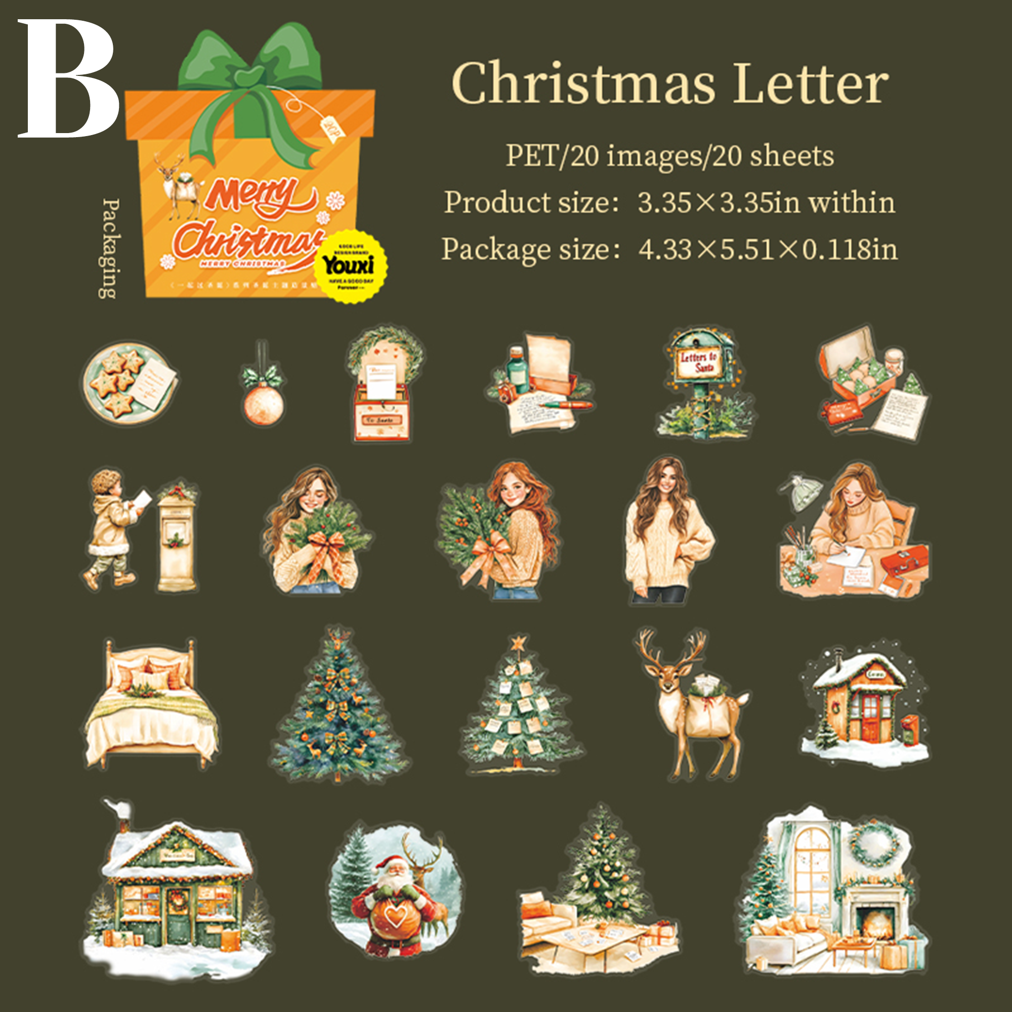 Spend Christmas Together PET Sticker