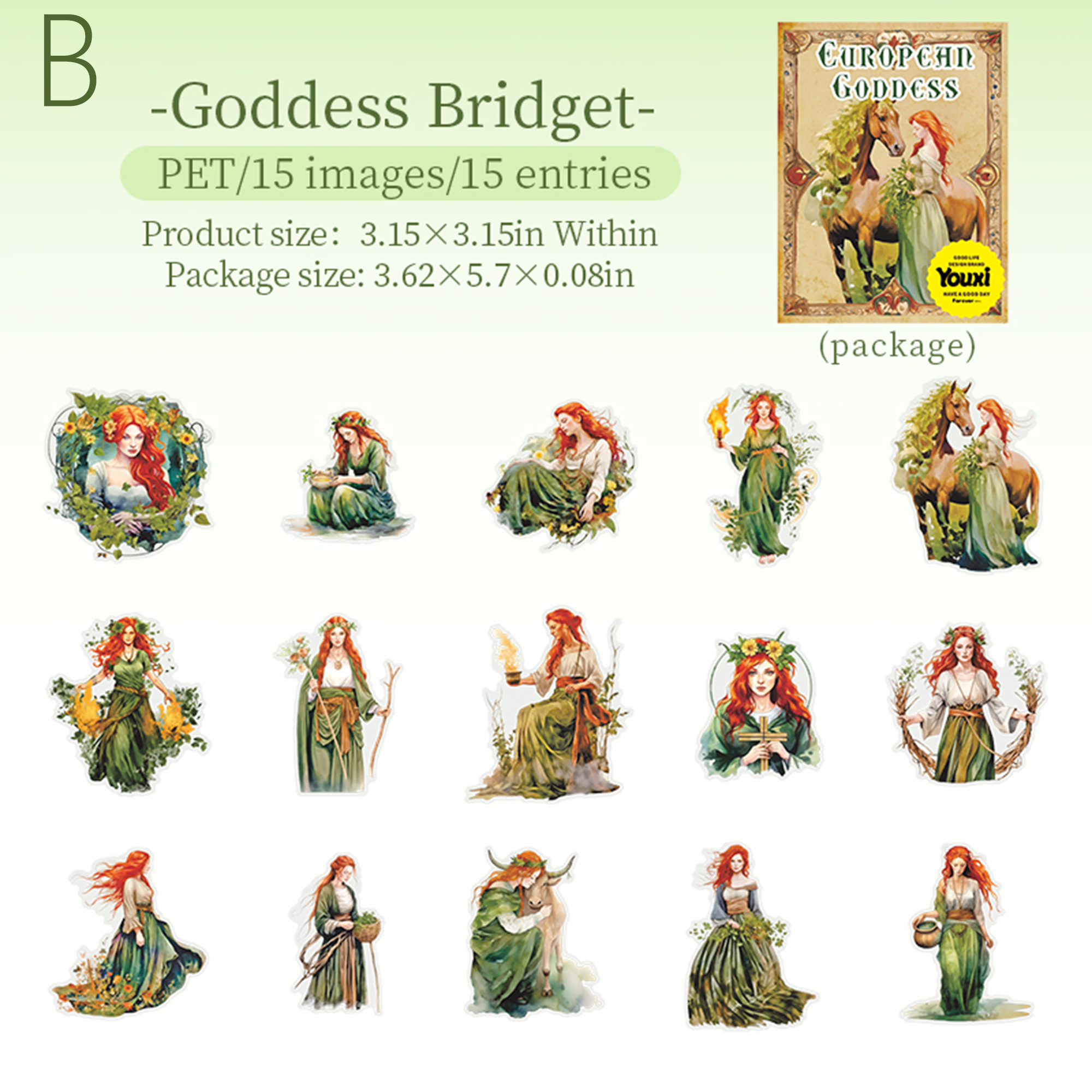 The Book of European Goddesses PET Sticker