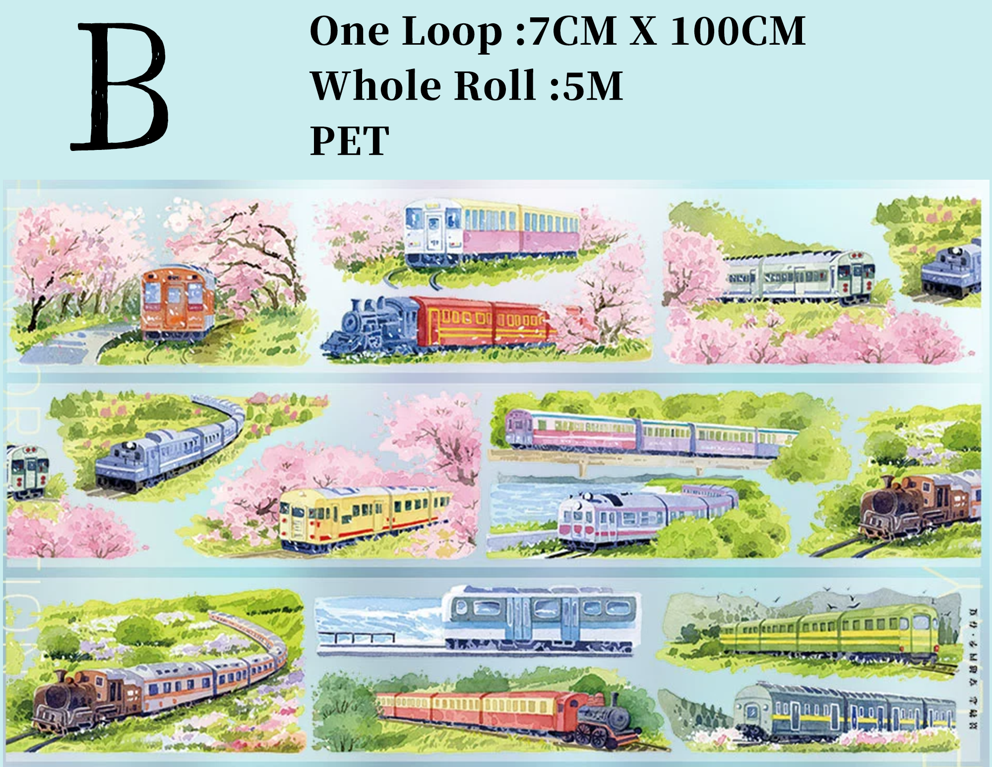 【ZERO】Forest Steppe Landscaping Tape(40 Styles)(Whole Roll Tape)