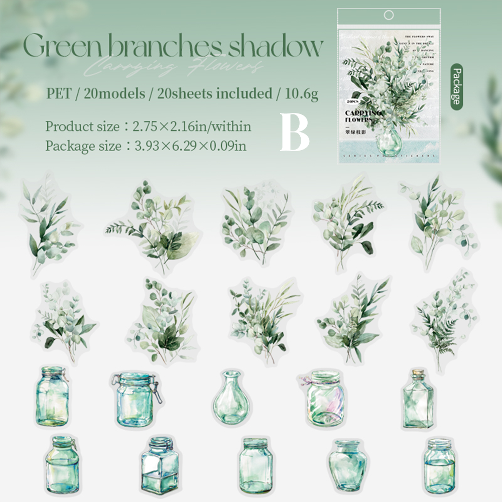 Carrying Flowers PET Sticker