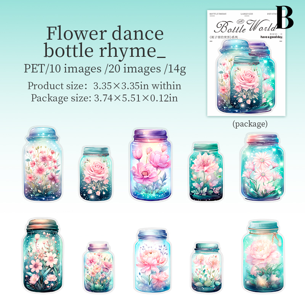 Bottle world PET Sticker