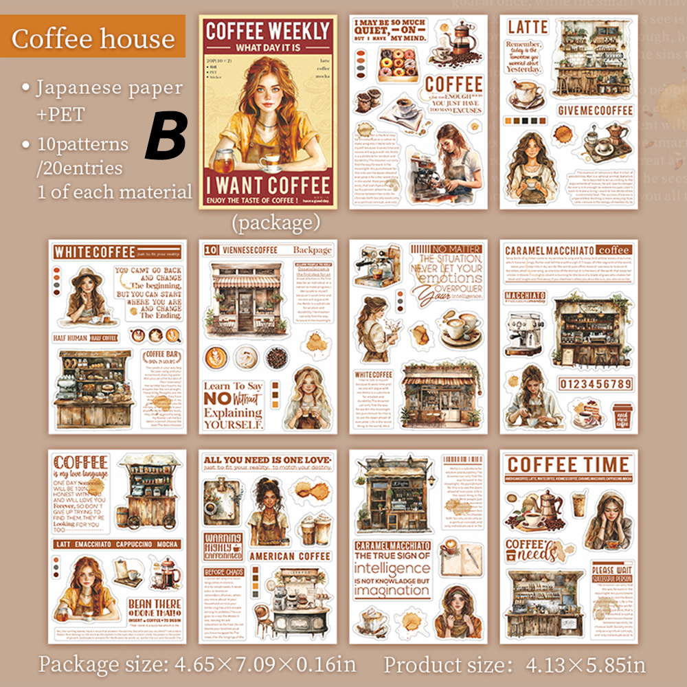 Coffee Weekly Pre-cut Sticker Book