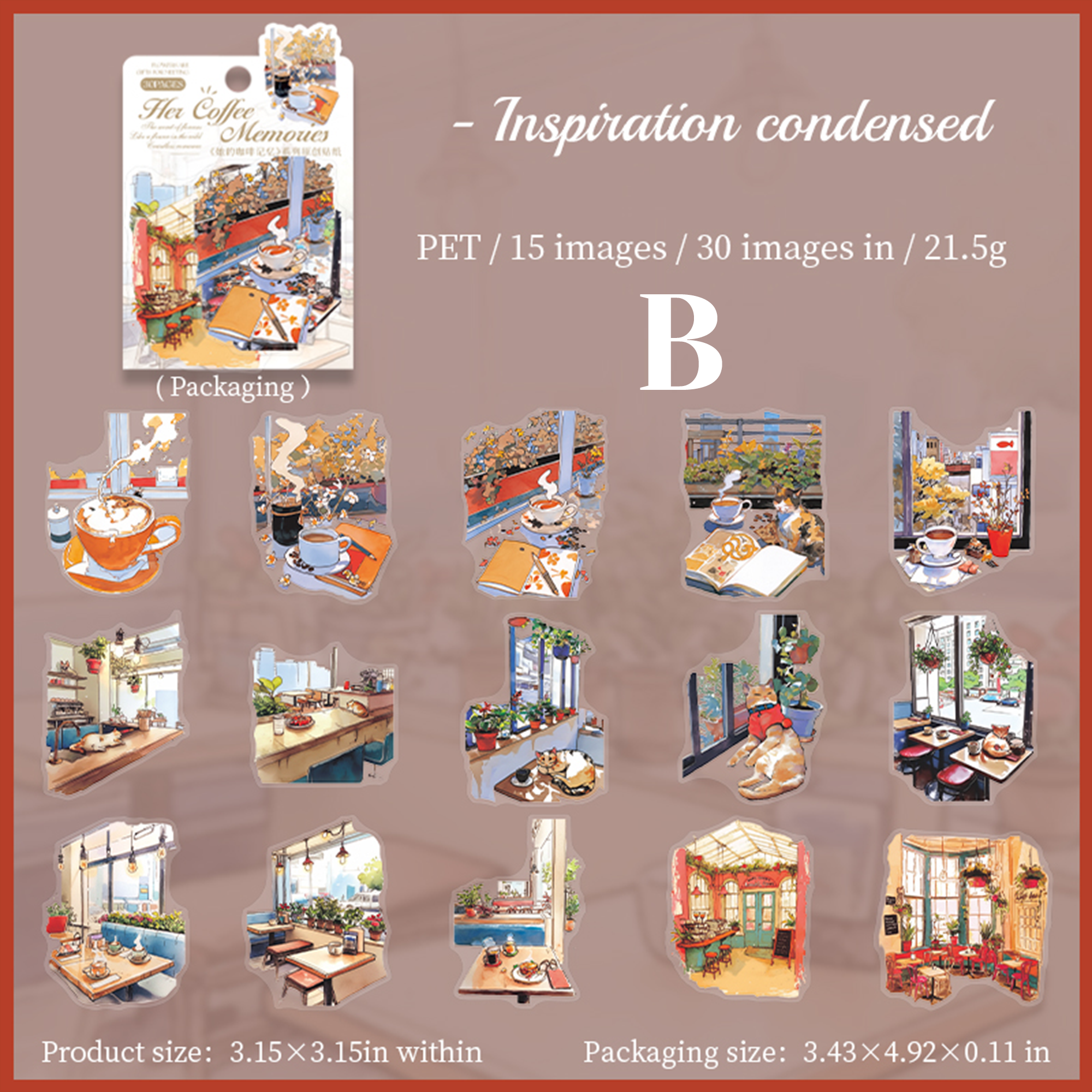 Coffee Memory PET Sticker