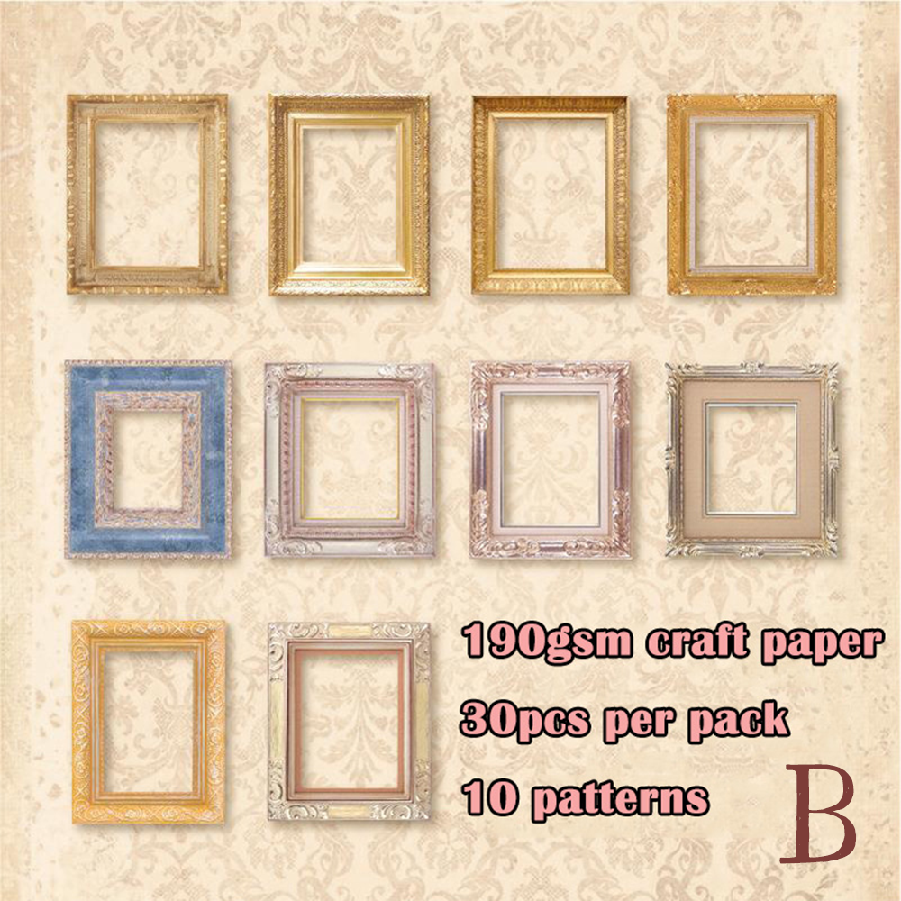 Retro Hollow Border Scrapbooking Paper