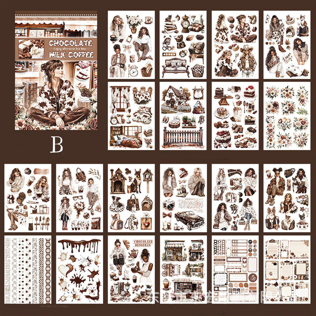 Vintage Sticker Book Vol.18 - Chocolate Milk Coffee