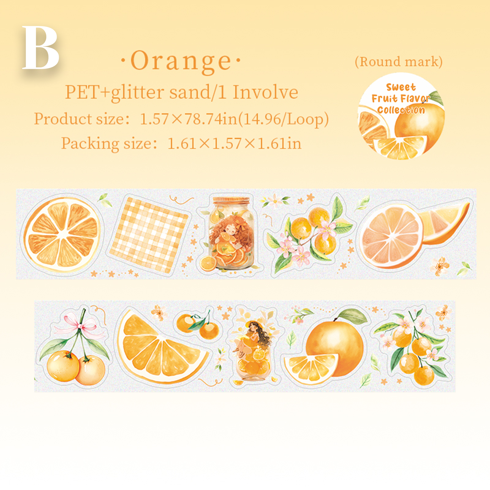 Sweet Fruit Flavor Collection PET Tape