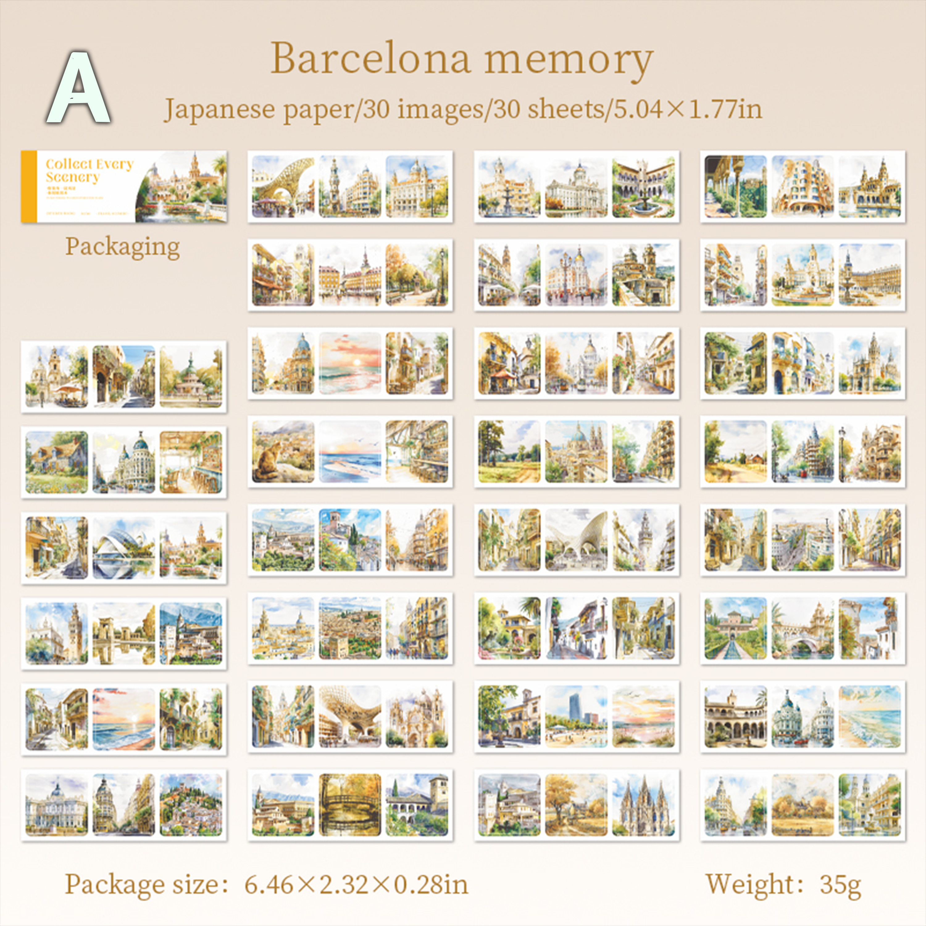 Collect Every Scenery Washi Sticker Book