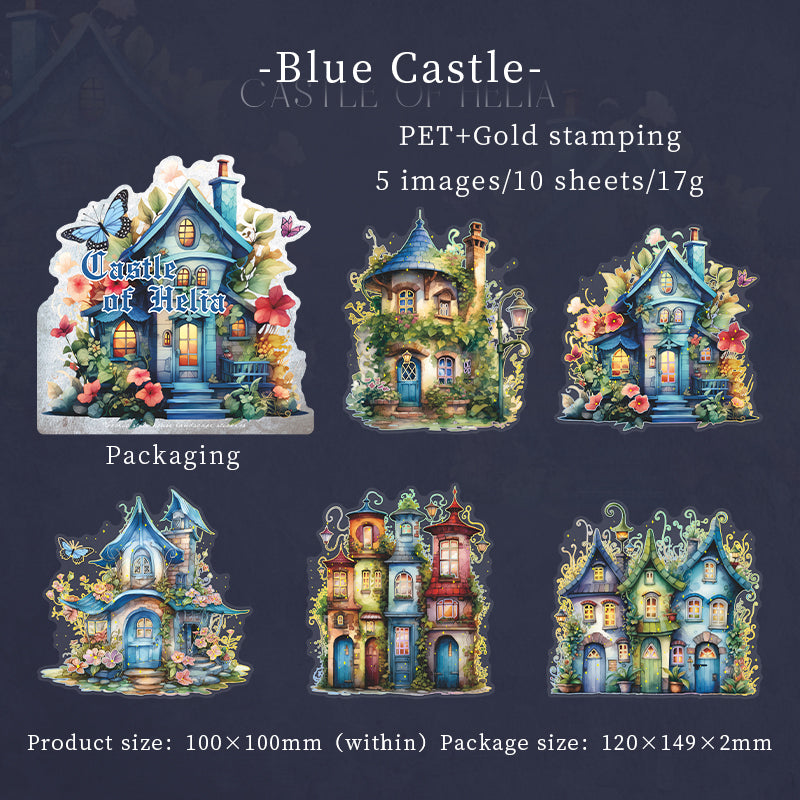 Helia's Castle Scrapbook Journal PET Sticker For paper crafts