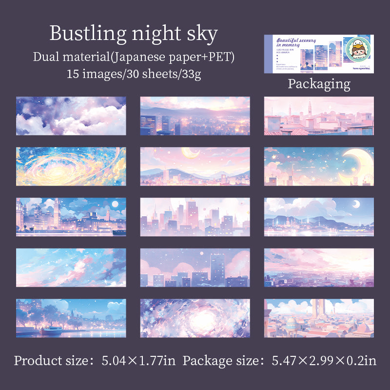 Beautiful Scenery in Memory Sticker Book