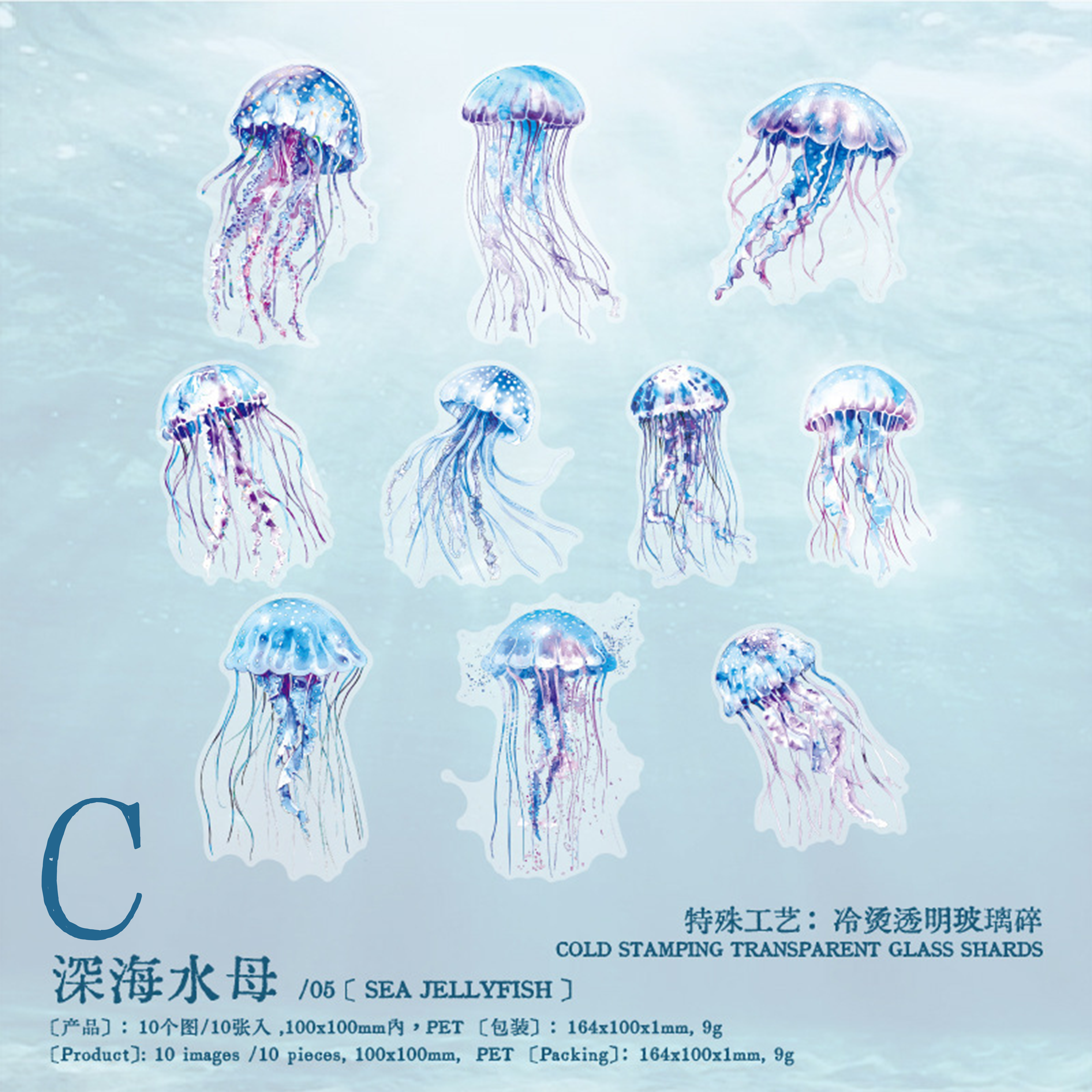 Blue Sea PET Sticker