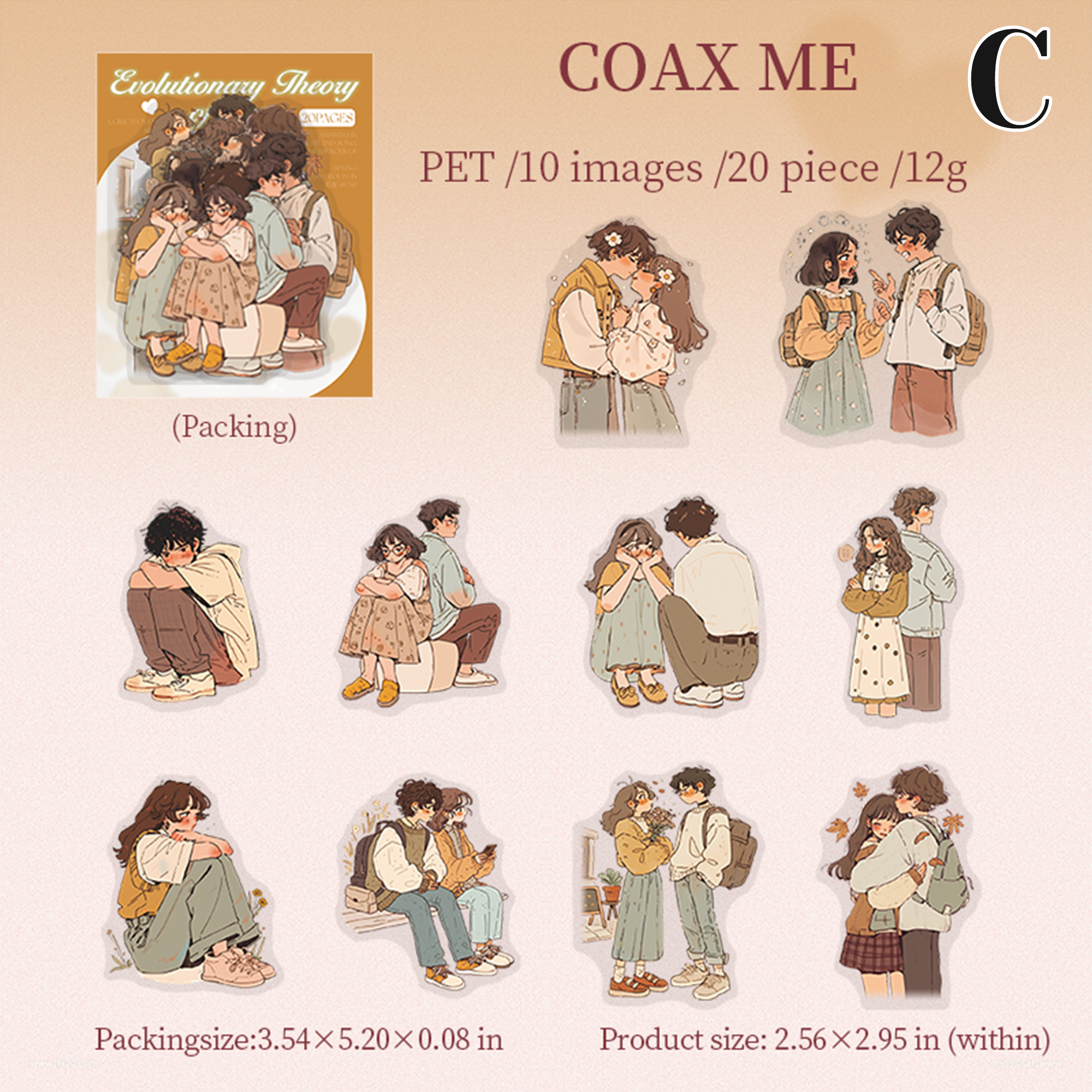 Evolution of Love PET Sticker