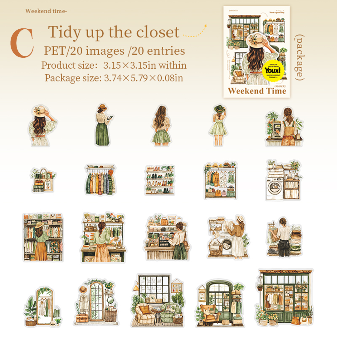 Weekend Time PET Sticker