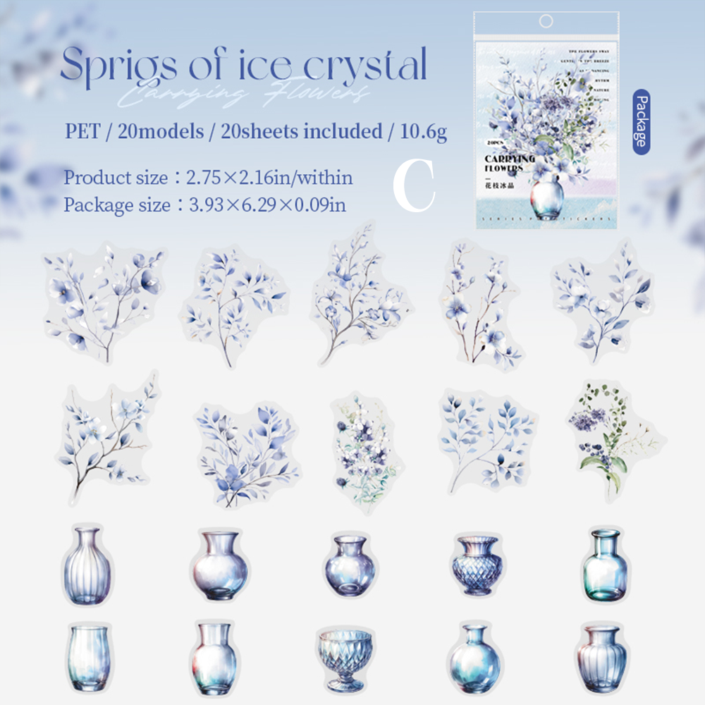 Carrying Flowers PET Sticker