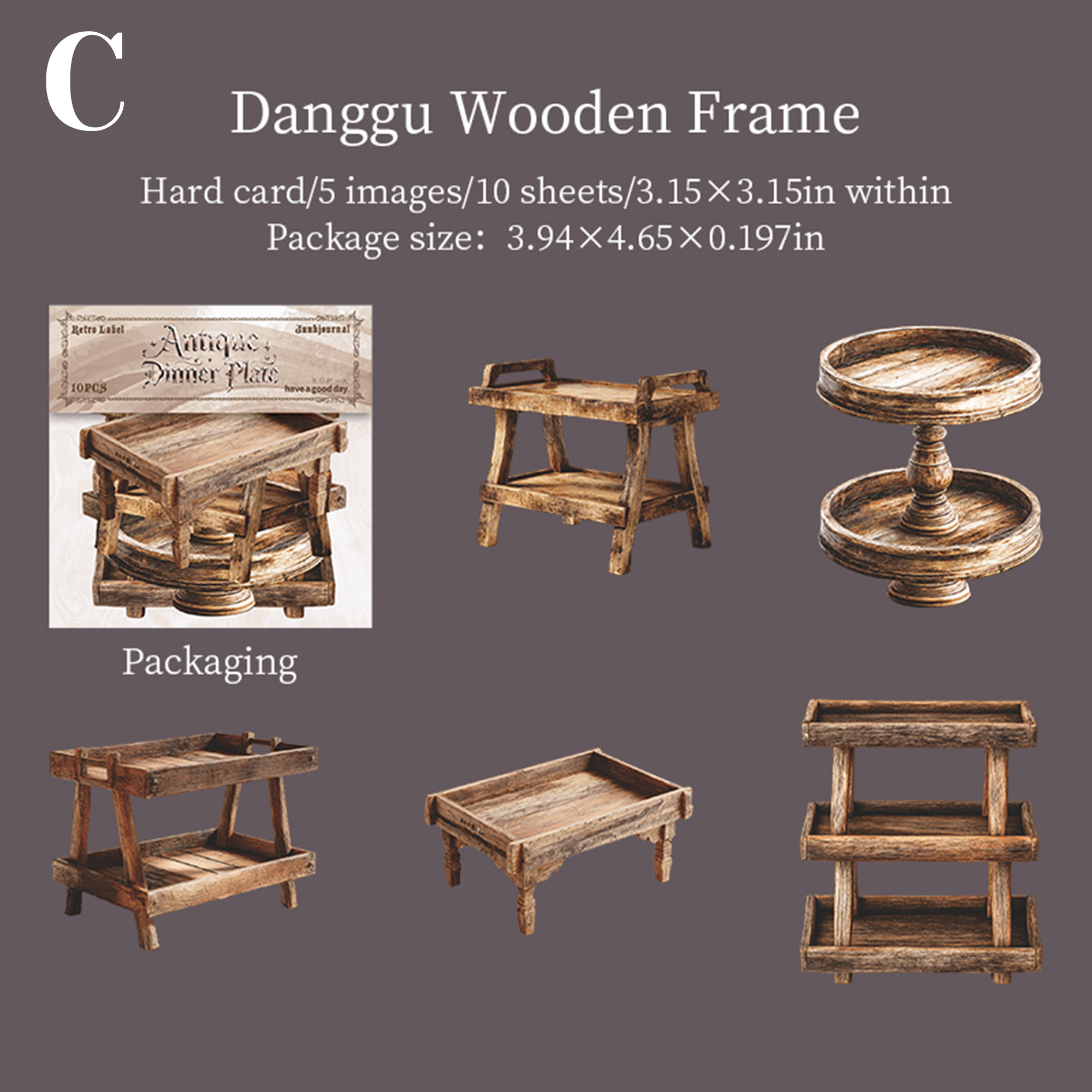 Antique Dinner Plates Scrapbooking Paper