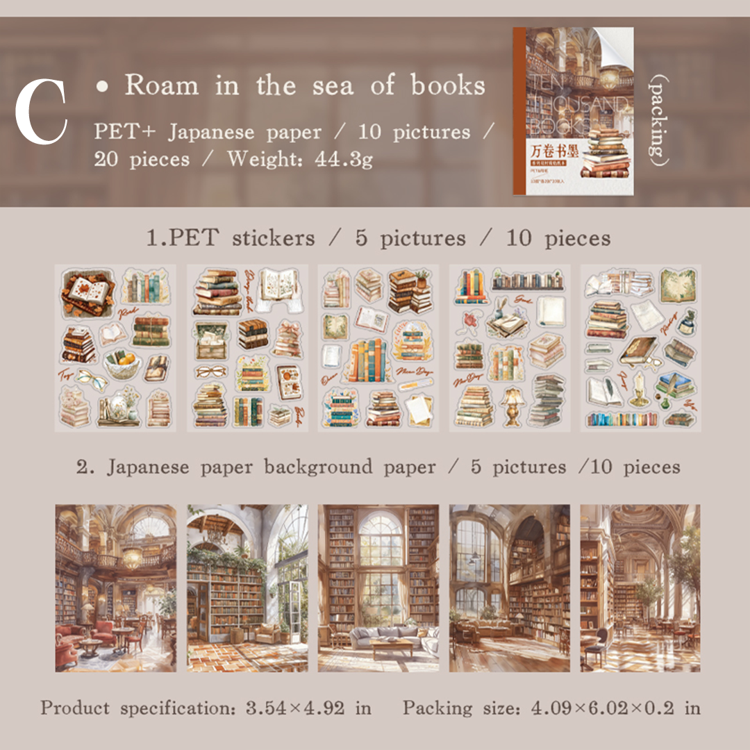 Ten thousand volumes of ink Sticker Books