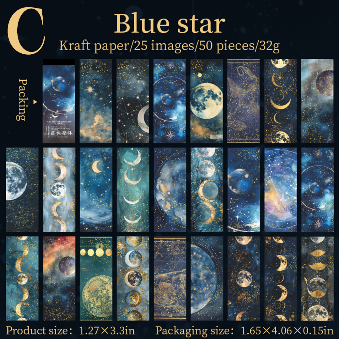 Moon Shadow Gilded Scrapbooking Paper