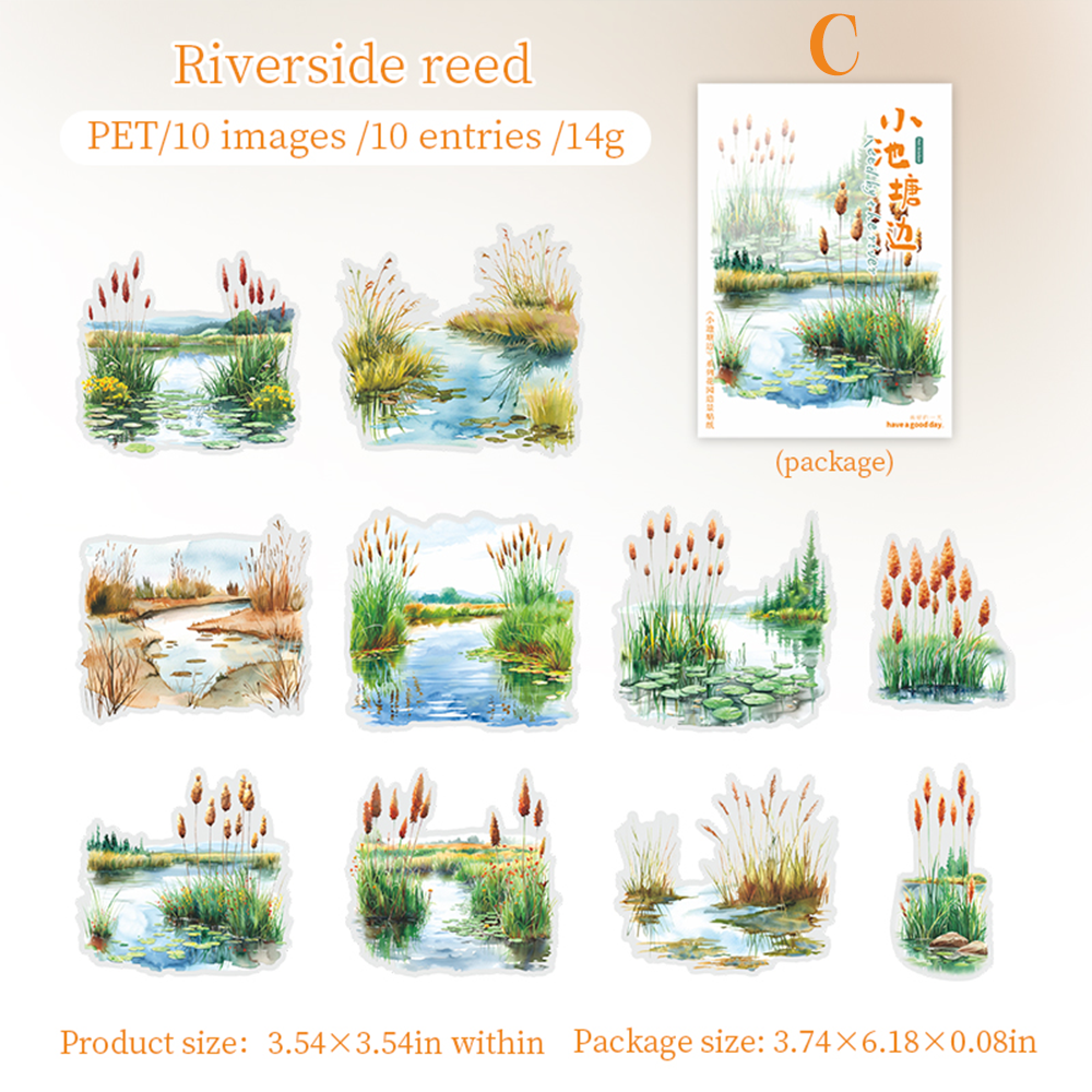 Beside The Small Pond PET Stickers