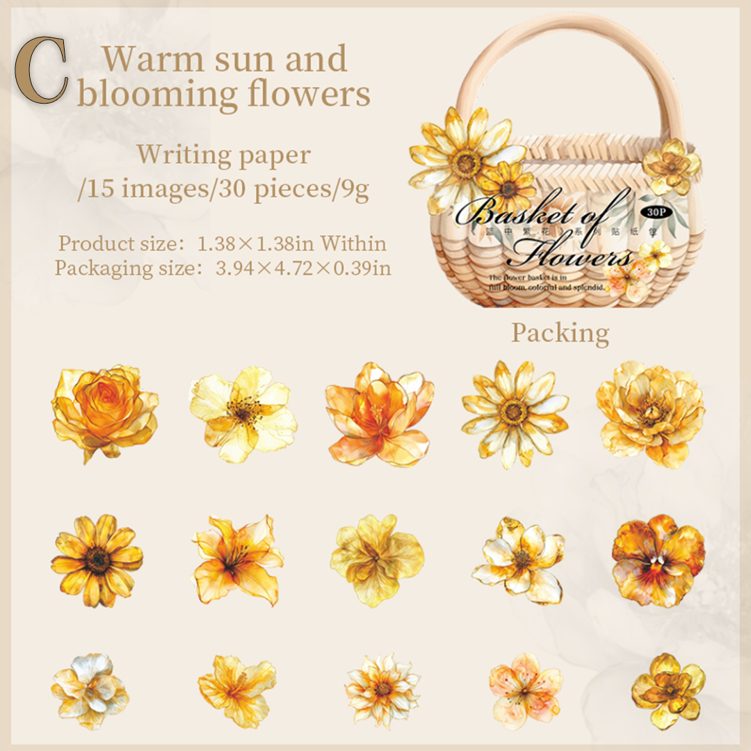 Basket of Flowers Sticker