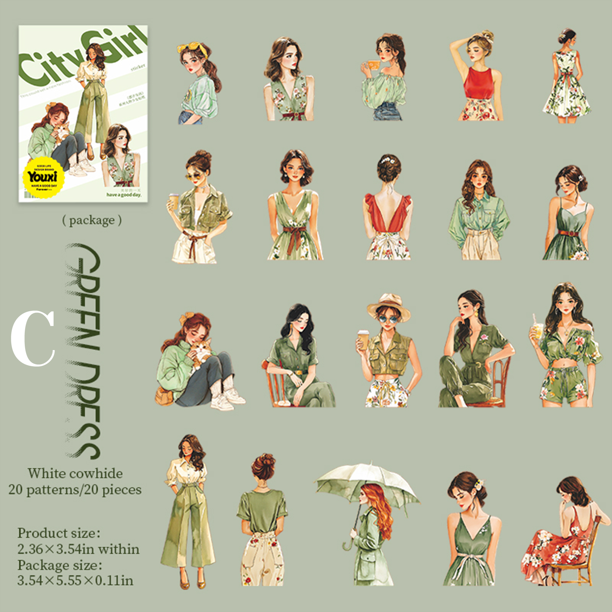 Urban Girl Paper Sticker