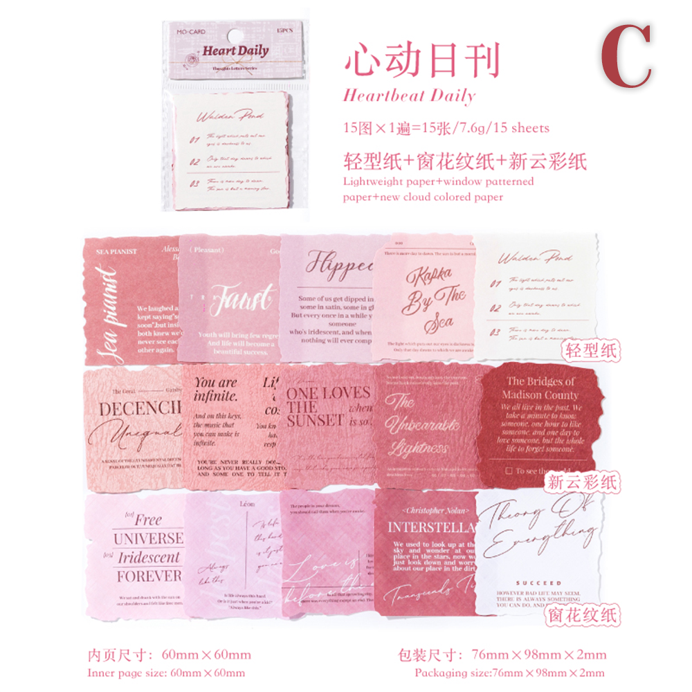 Thoughts Letter Series Scrapbooking Paper