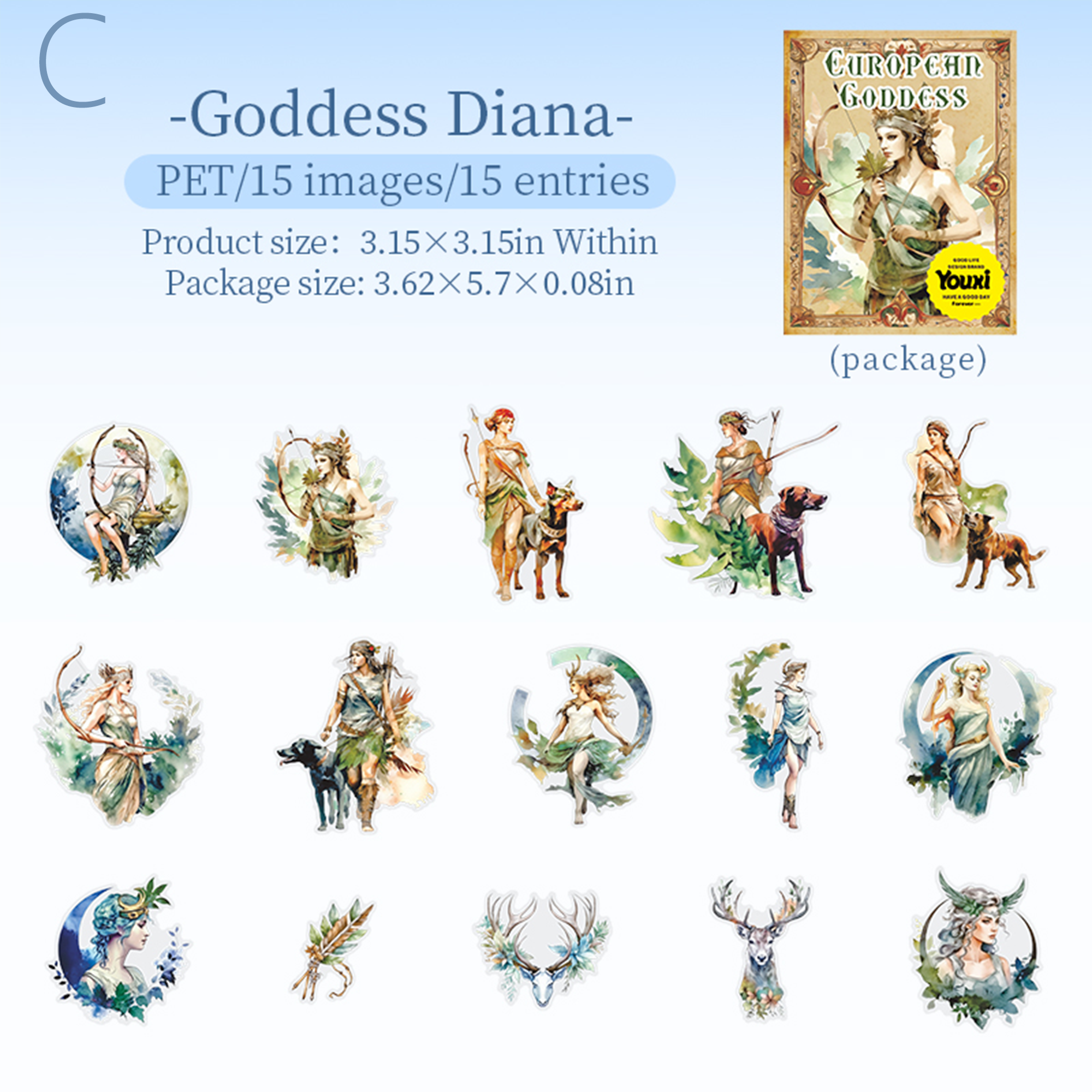 The Book of European Goddesses PET Sticker