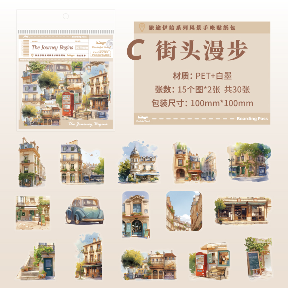 The beginning of the journey PET Sticker