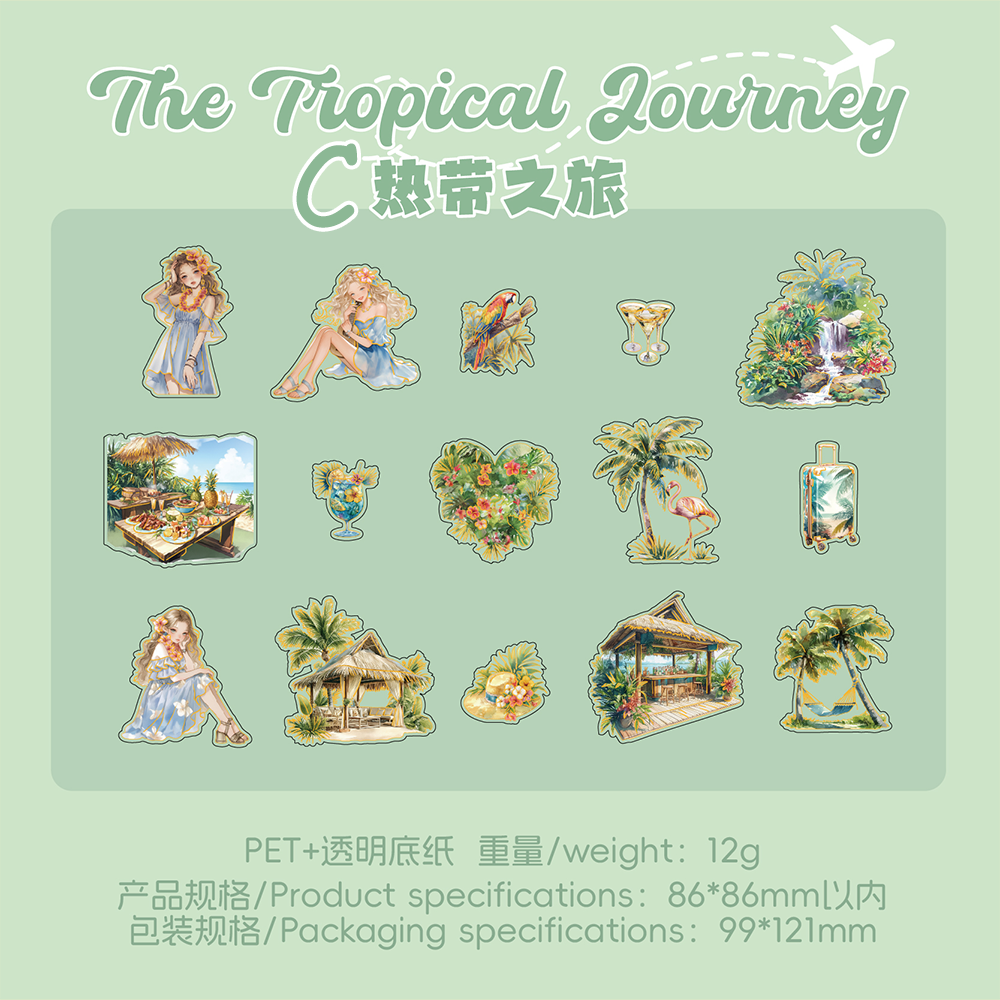 Summer Trip PET Sticker