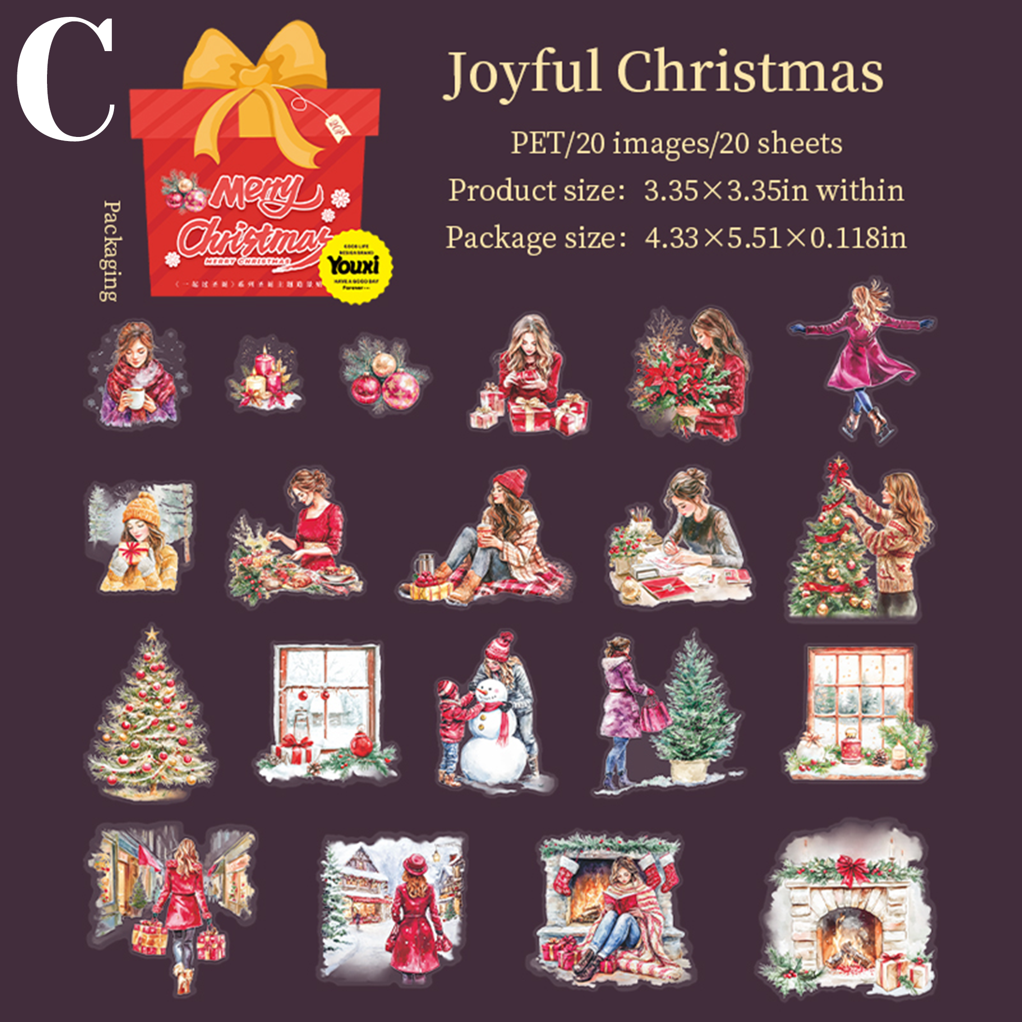 Spend Christmas Together PET Sticker