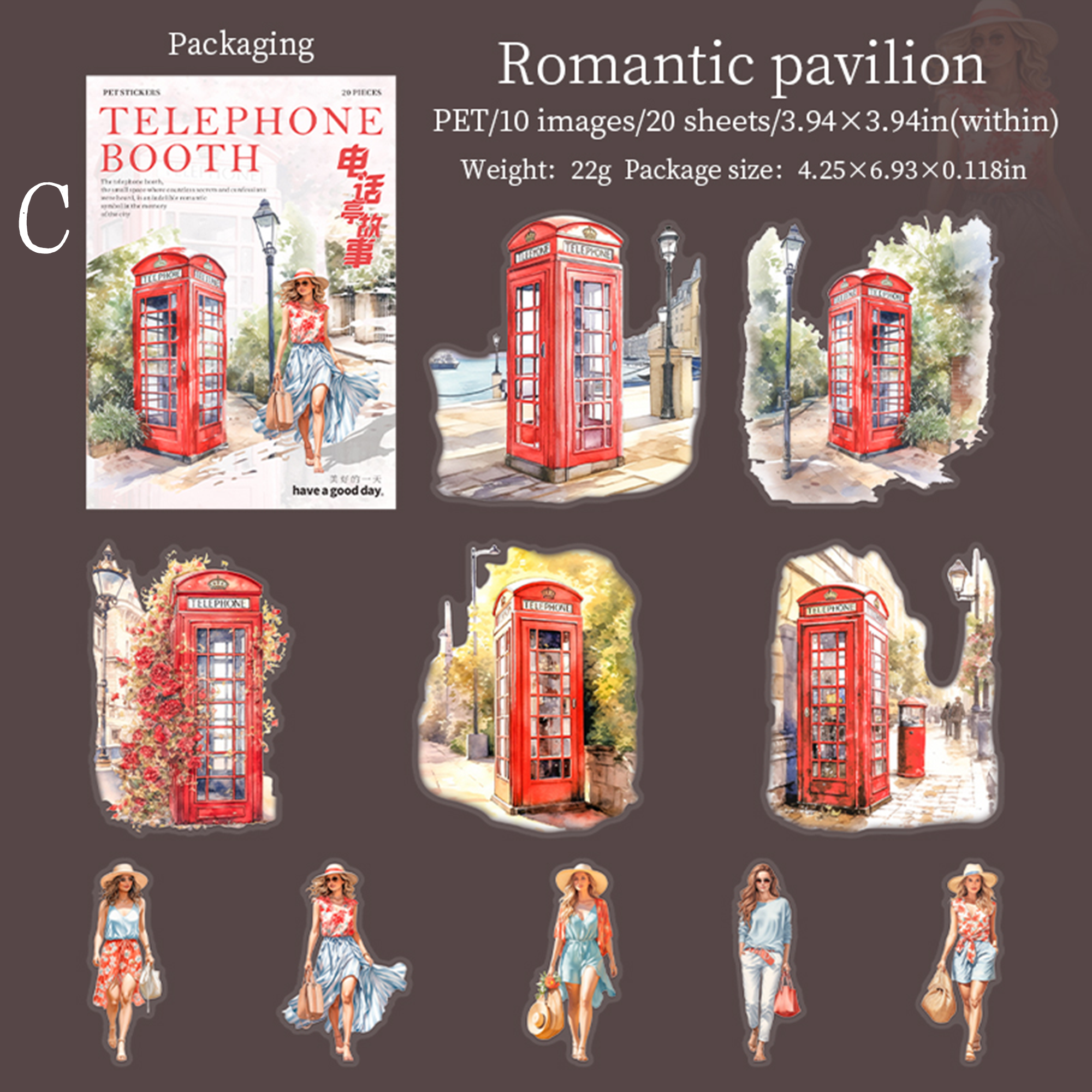 Telephone Booth PET Sticker