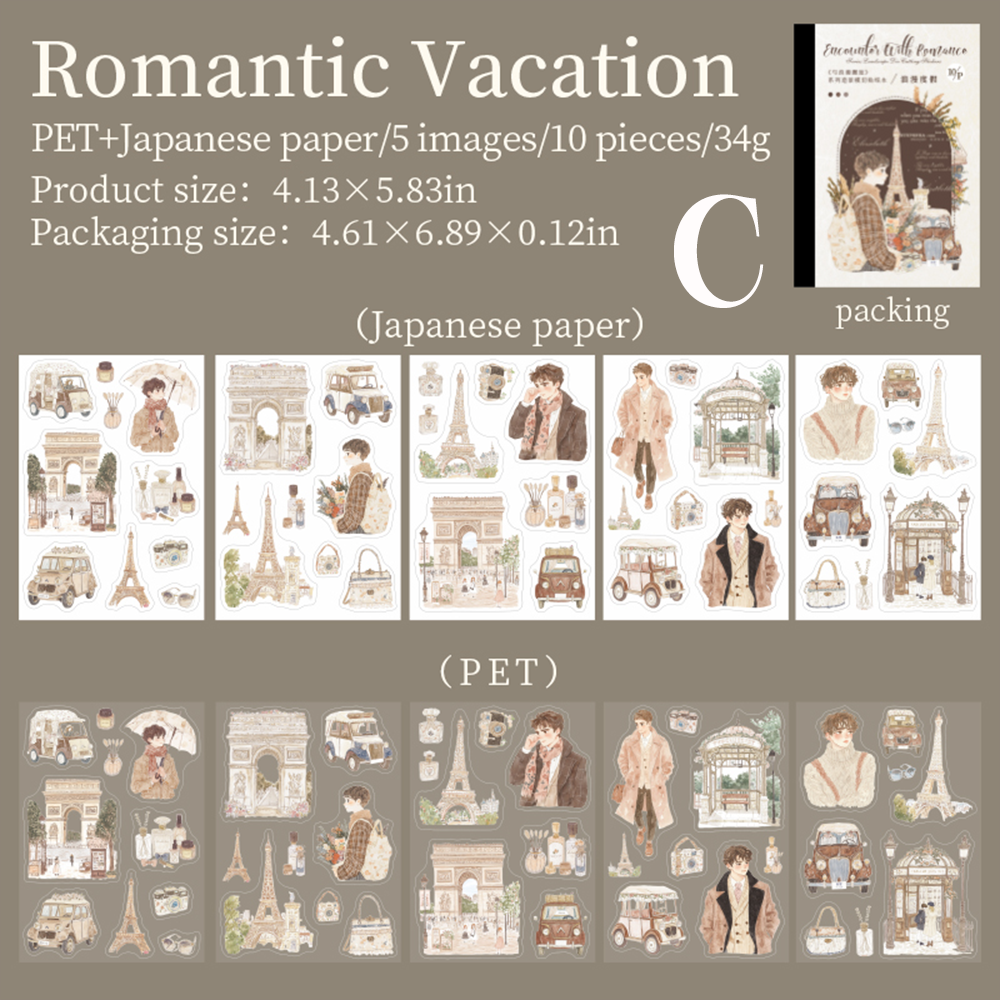 Encounter with Romance Pre-cut Sticker Book