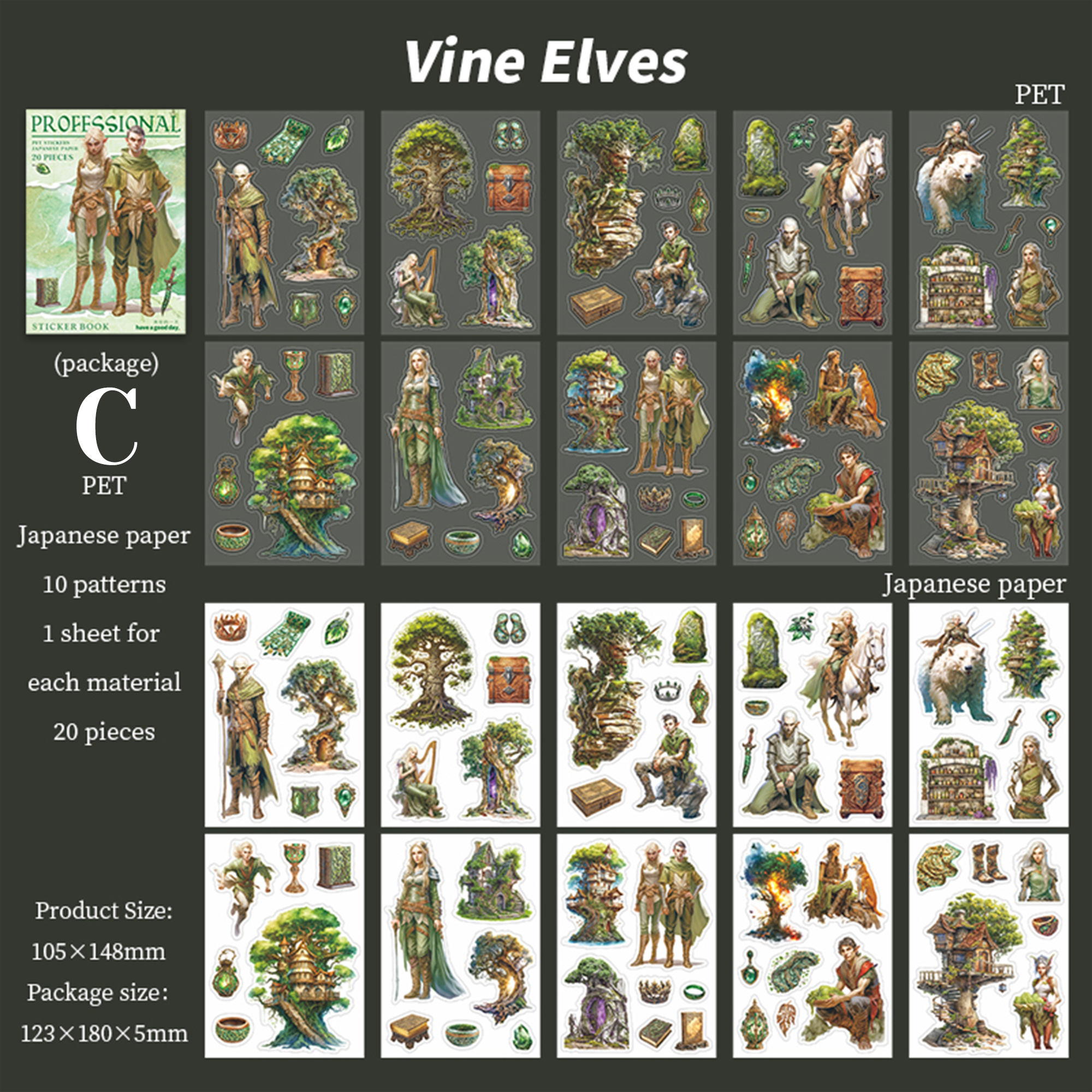 Fantasy Professional Notes Sticker Book