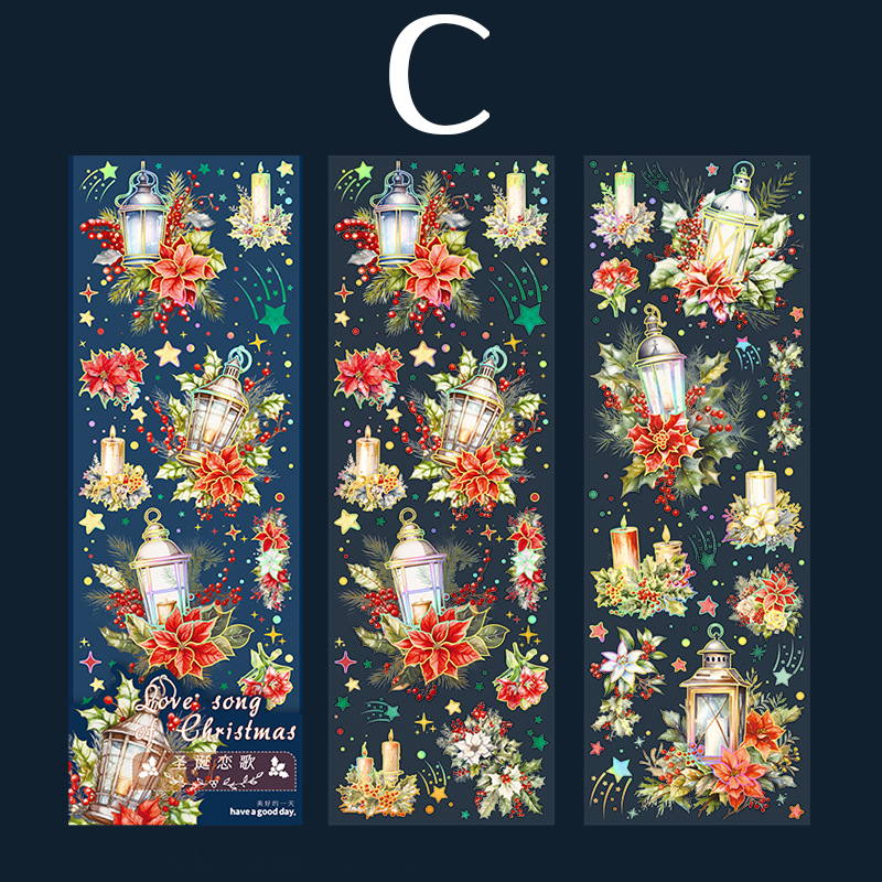 Christmas Carol Laser Stickers