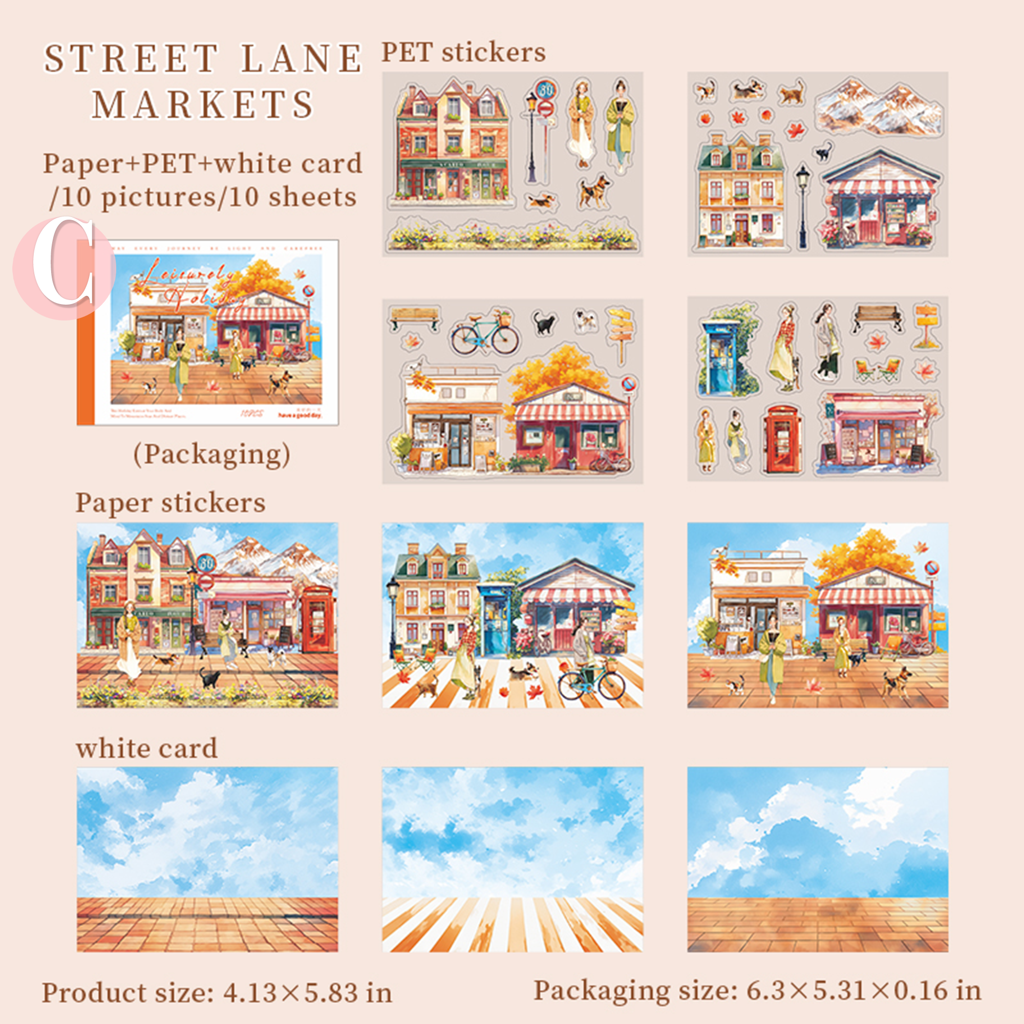 Leisurely Holidoy Landscaping Sticker Book