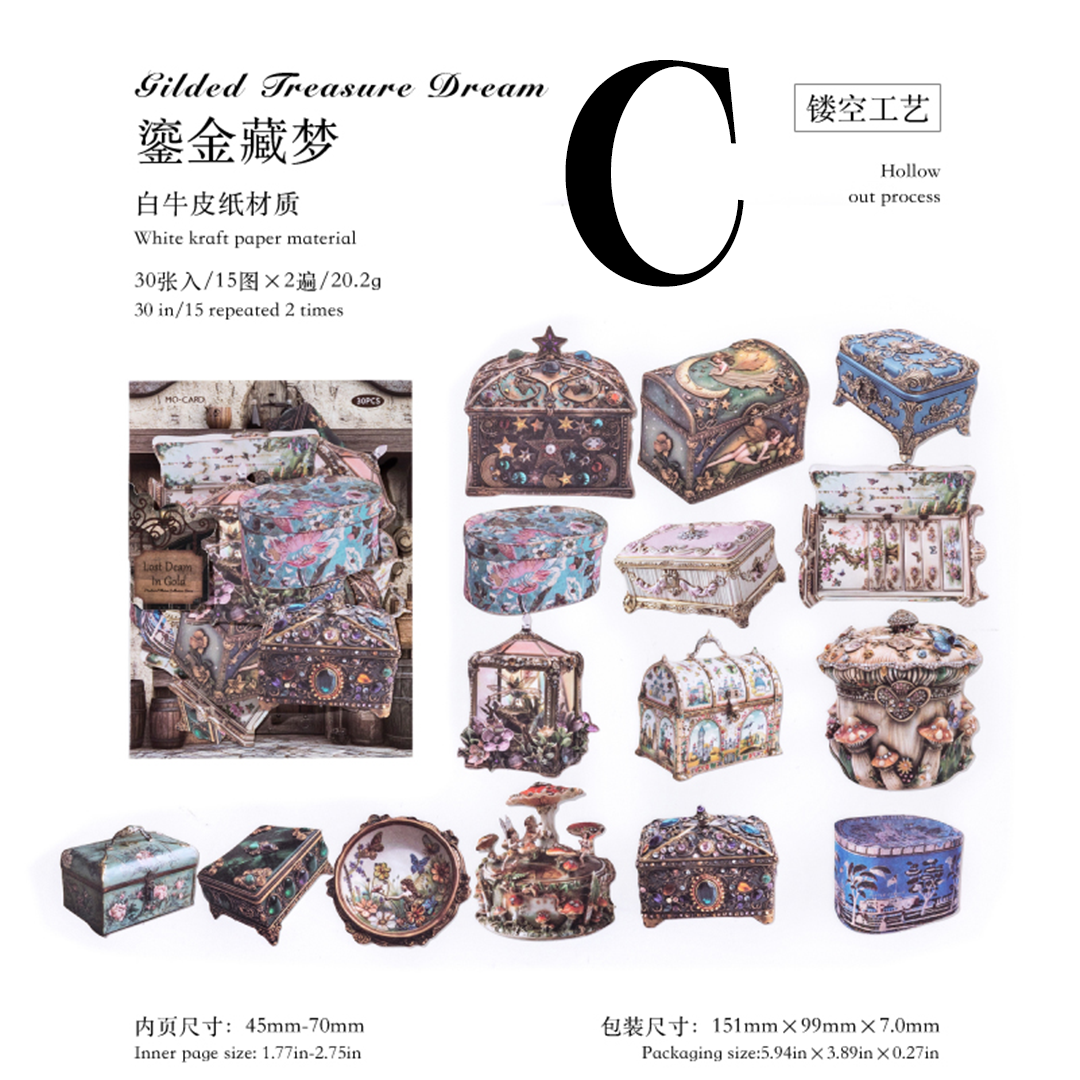 Antique Collection Museum Series Hard cardboard Sticker